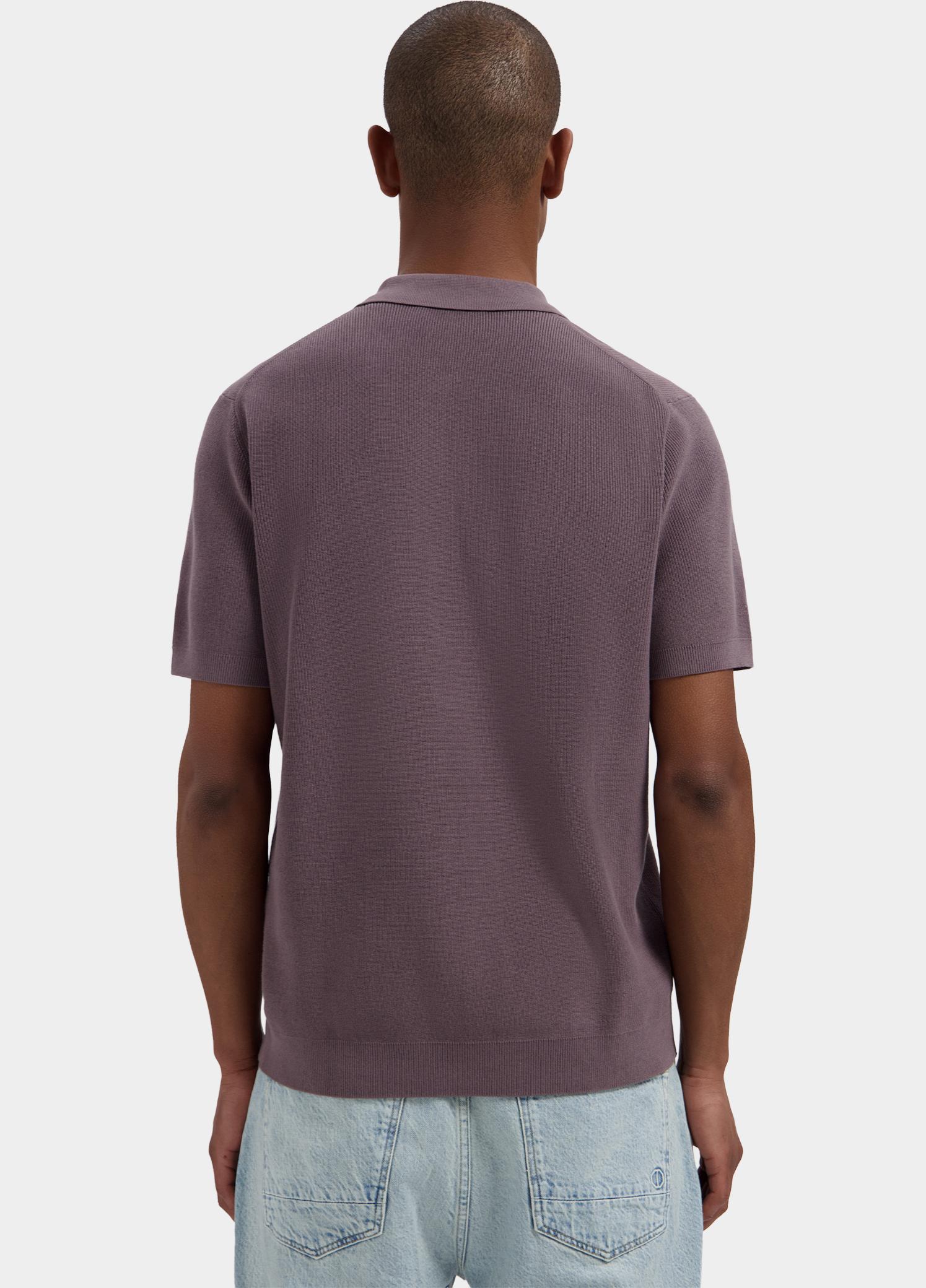 Dstrezzed Polo heren Paars Silas Zip Polo 421158/463