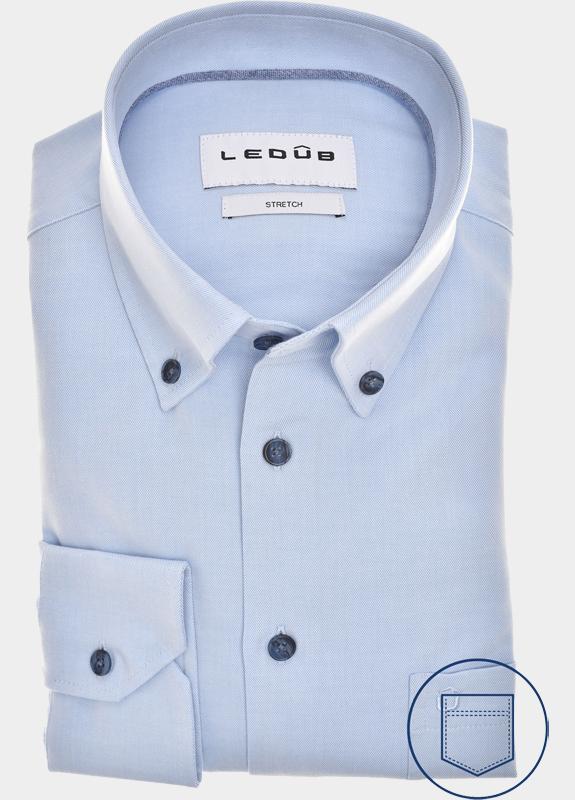 Ledub Business hemd lange mouw Blauw  0143275/120-170-000