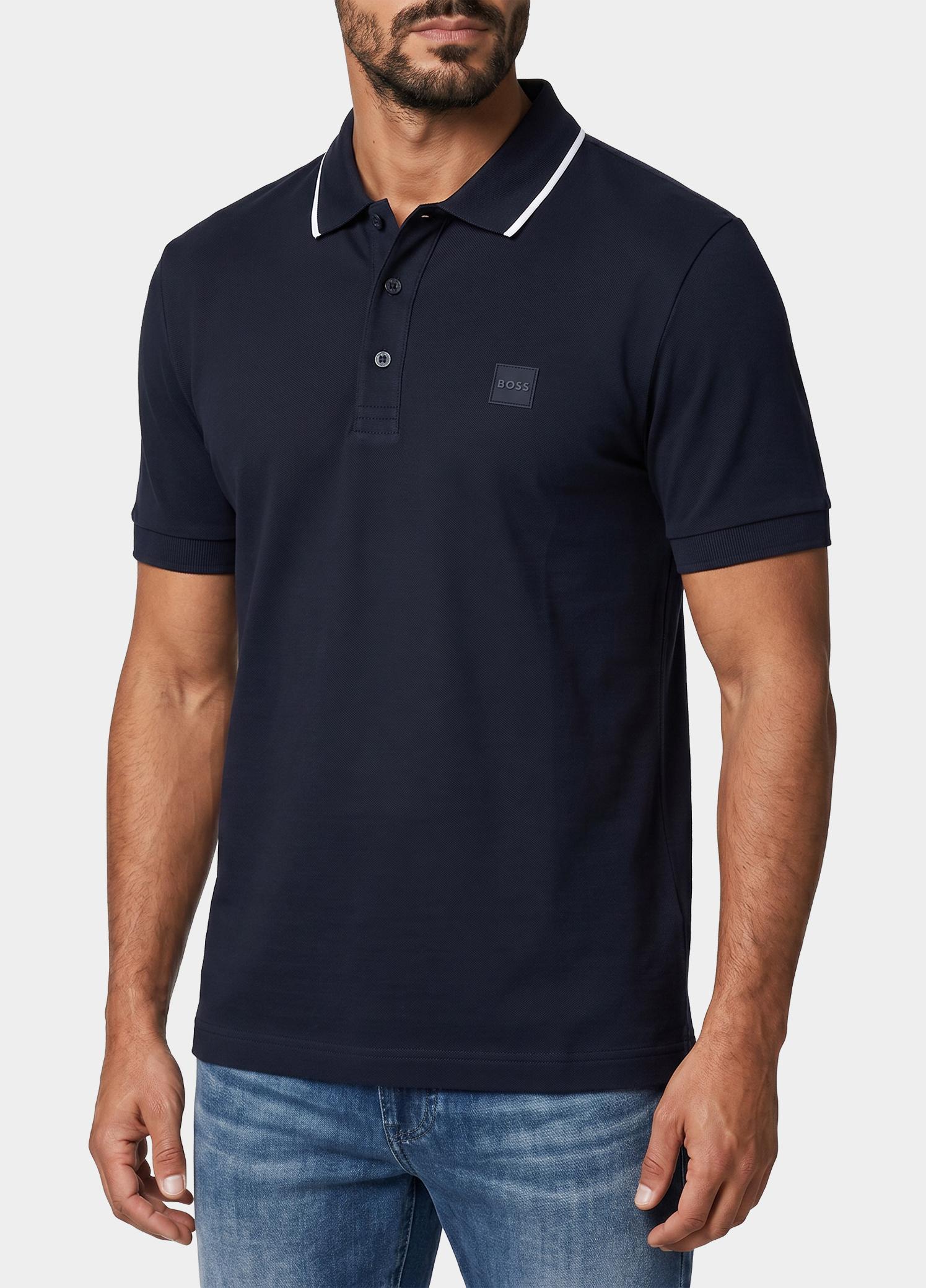 BOSS Orange Polo korte mouw Blauw PasserfordLong 10280967 01 50566186/404