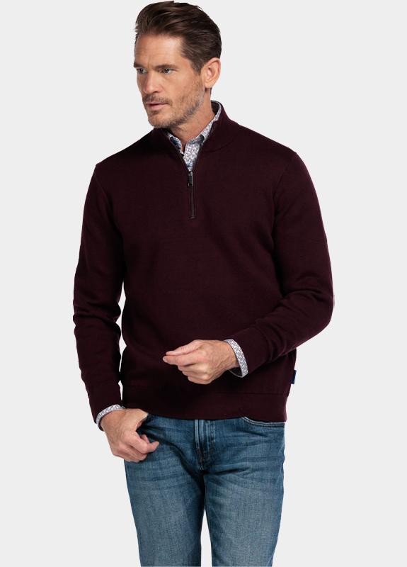 Baileys Half Zip Paars Pullover 1/2 Zip  14gg knit 528498/495