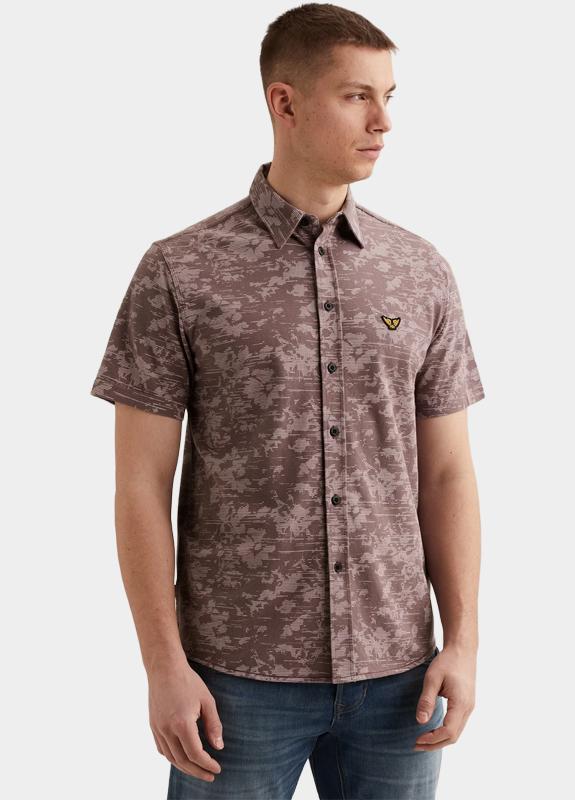 PME Legend Casual hemd korte mouw Paars Short Sleeve Shirt Aop On Jer PSIS2603254/4323