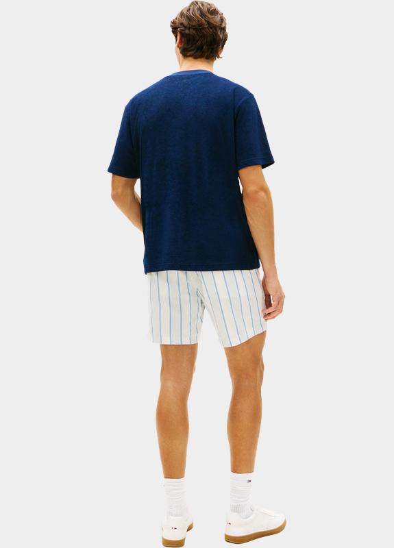 Tommy Hilfiger T-shirt korte mouw Blauw TOWELLING T-SHIRT MW0MW43058/DCC