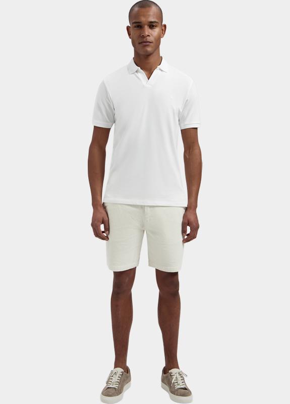 Dstrezzed Polo korte mouw Wit Bowie V-Neck Polo 240022/100