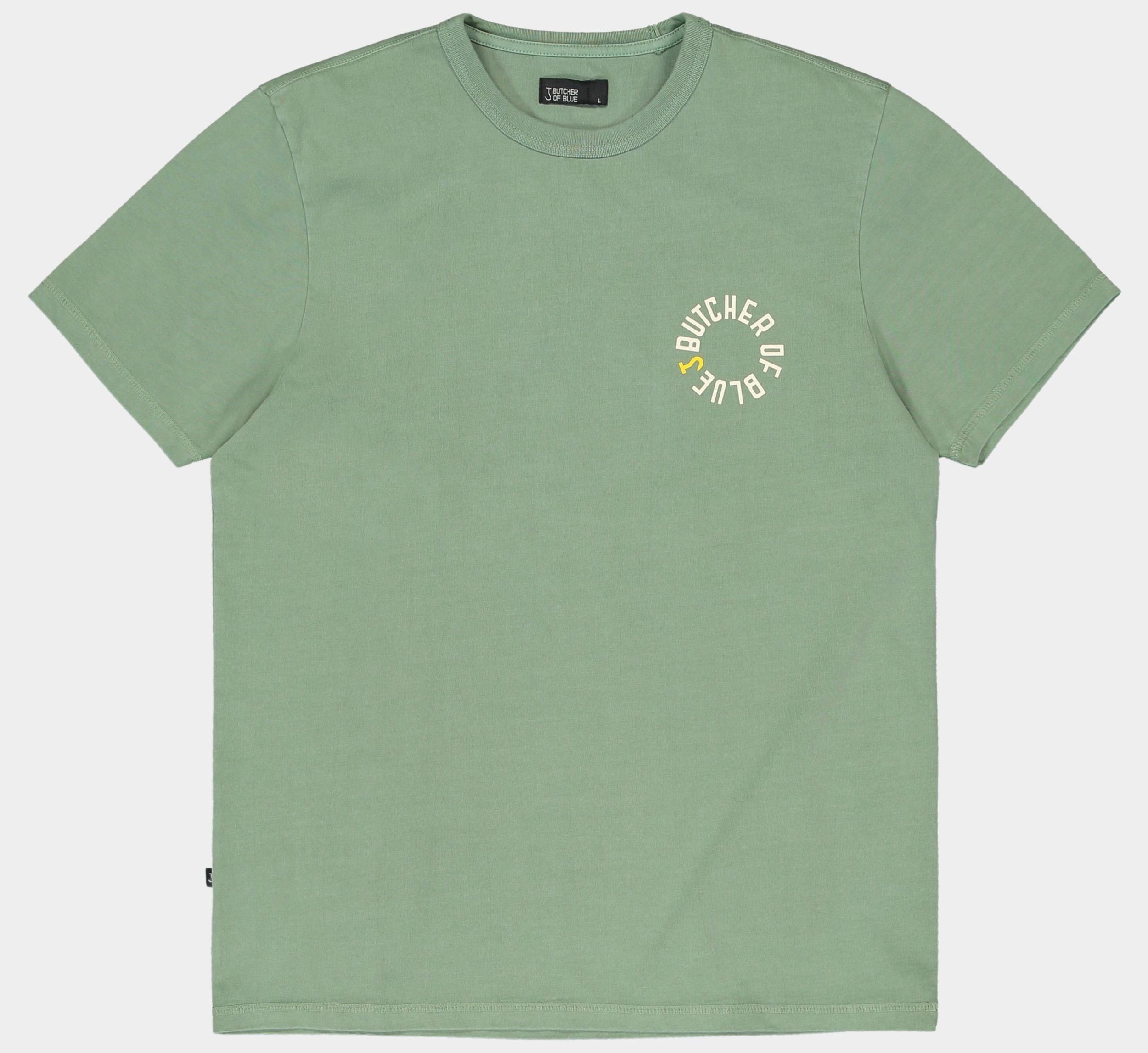 Butcher of Blue T-shirt korte mouw Groen Army Circle Tee M2512011/792