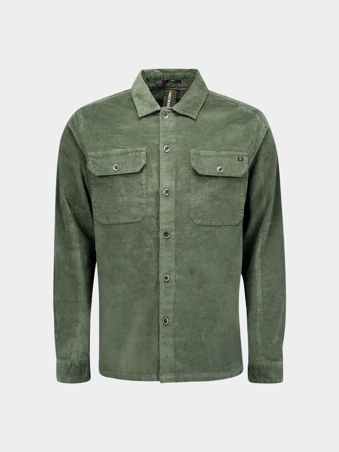 No Excess Overshirt Groen Overshirt Buttons Twill 29530842/052