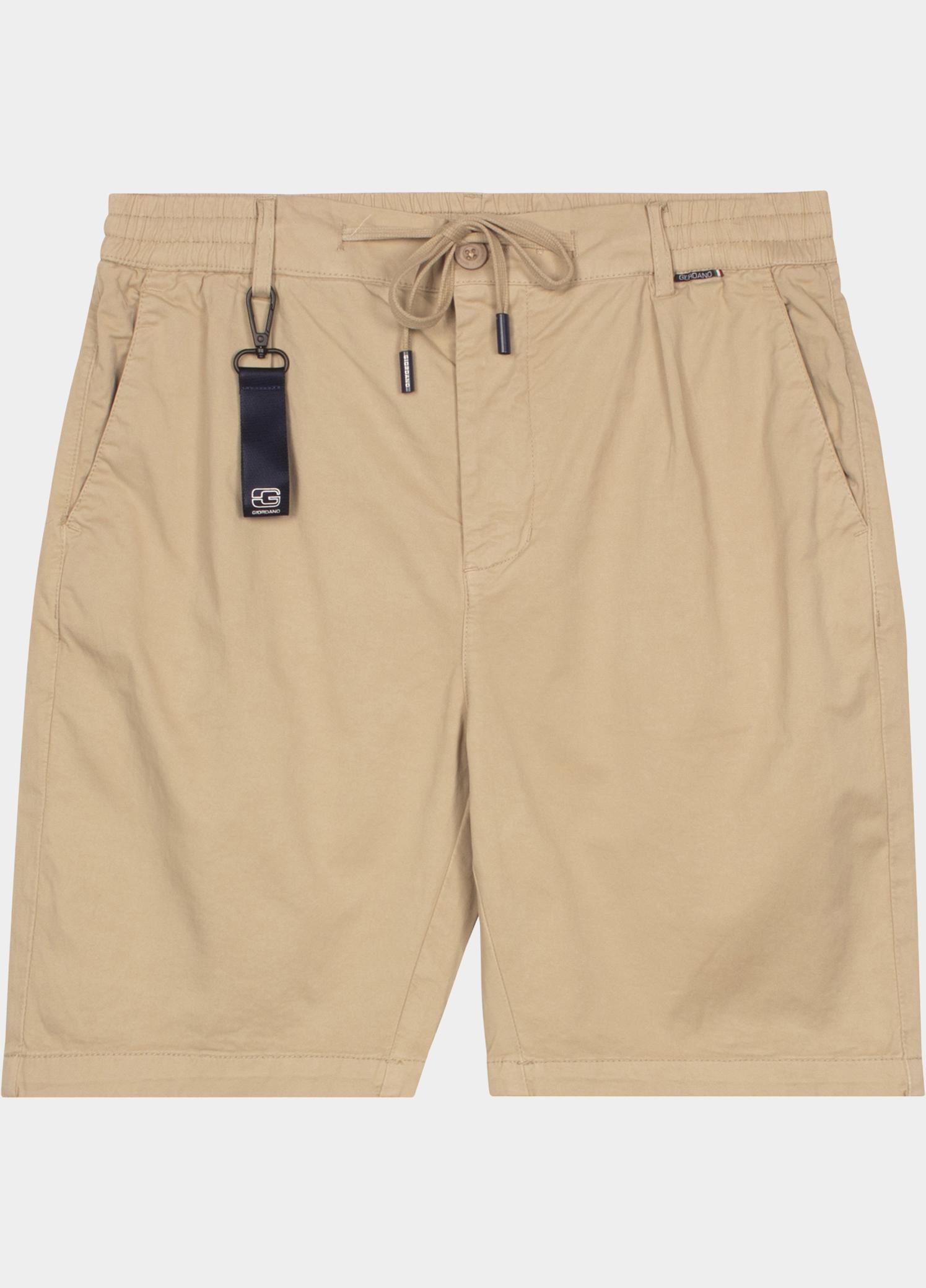Giordano Korte Broek heren Beige Positano short Garment Dyed C 611110/82