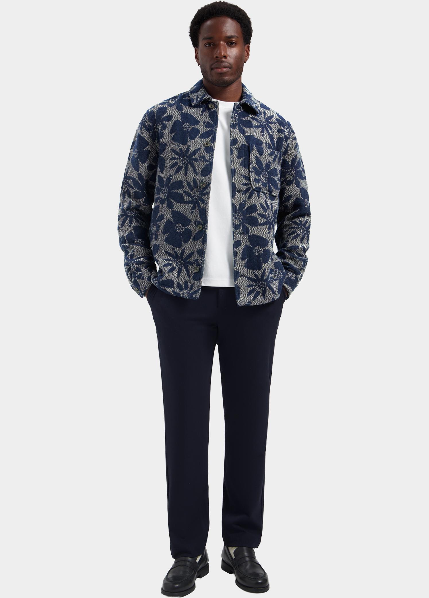 Dstrezzed Overshirt Blauw Lino Damast Overshirt 155508/649