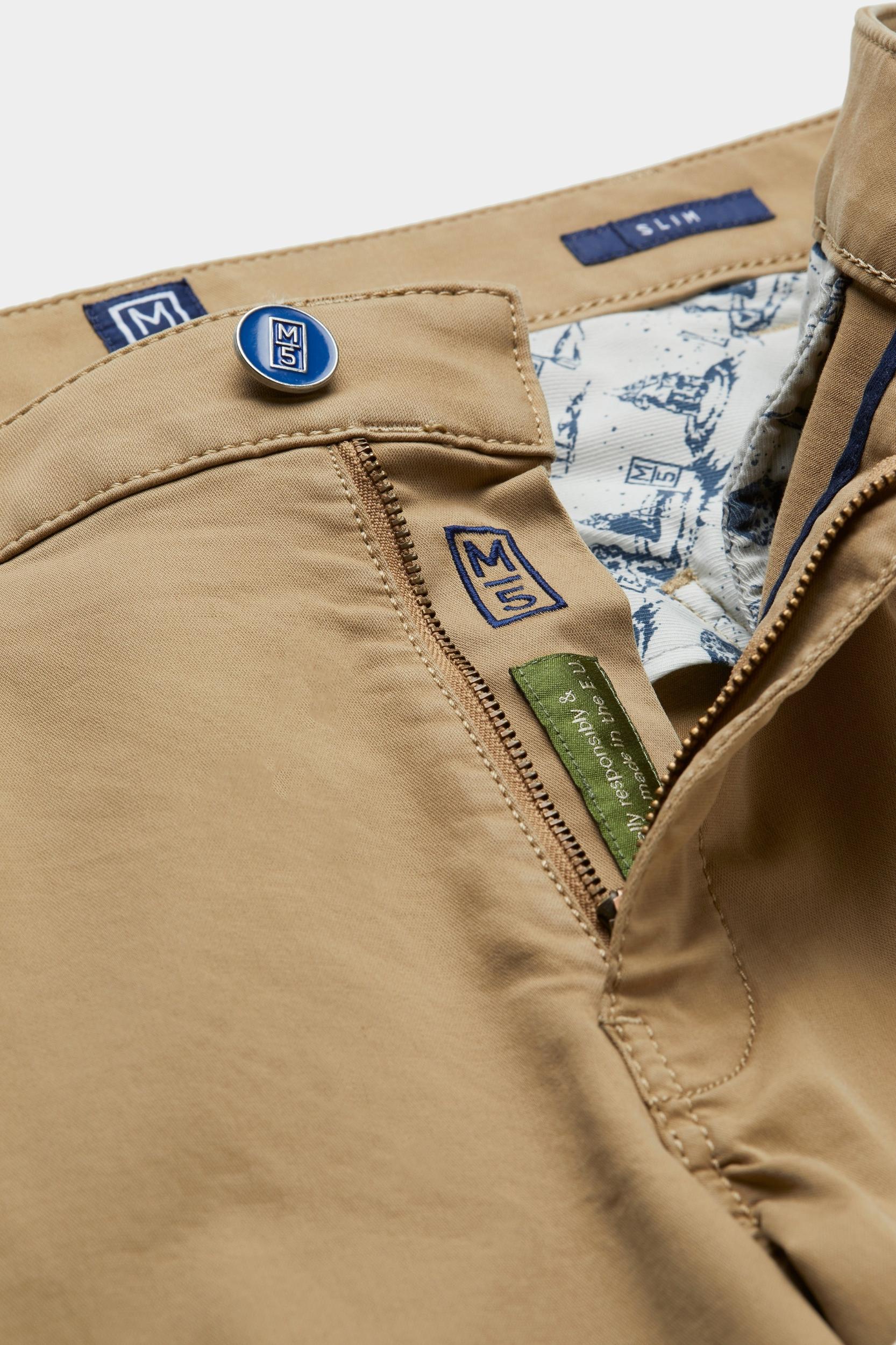 Meyer Katoenen Broek Bruin SLIM Art.9-6172 3619617200/43