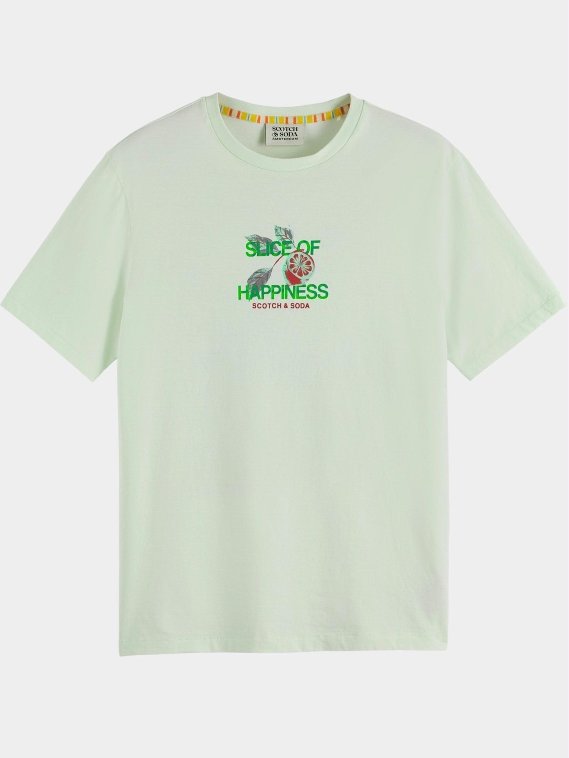 Scotch & Soda T-shirt korte mouw Groen Forever summer artwork tee 171694/0108