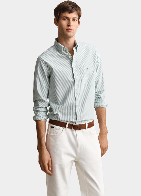 Gant Overhemd heren Groen Klassiek Oxford-overoverhemd 3000230/376