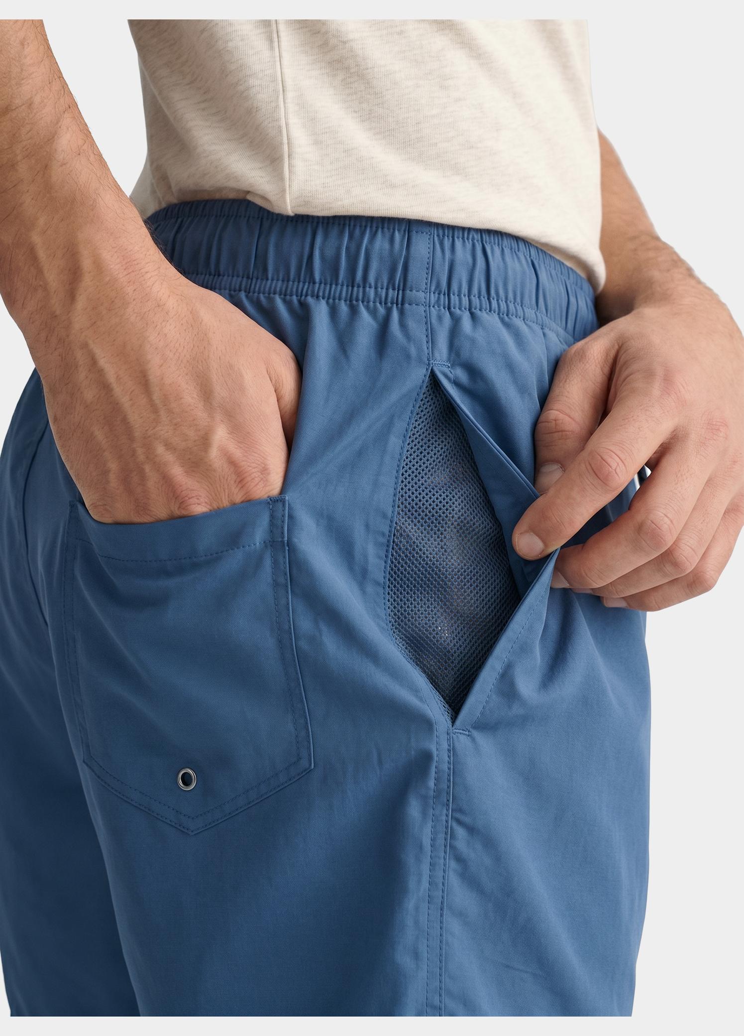 Gant Zwembroek Blauw Sneldrogende zwemshort met lo 920006500/442