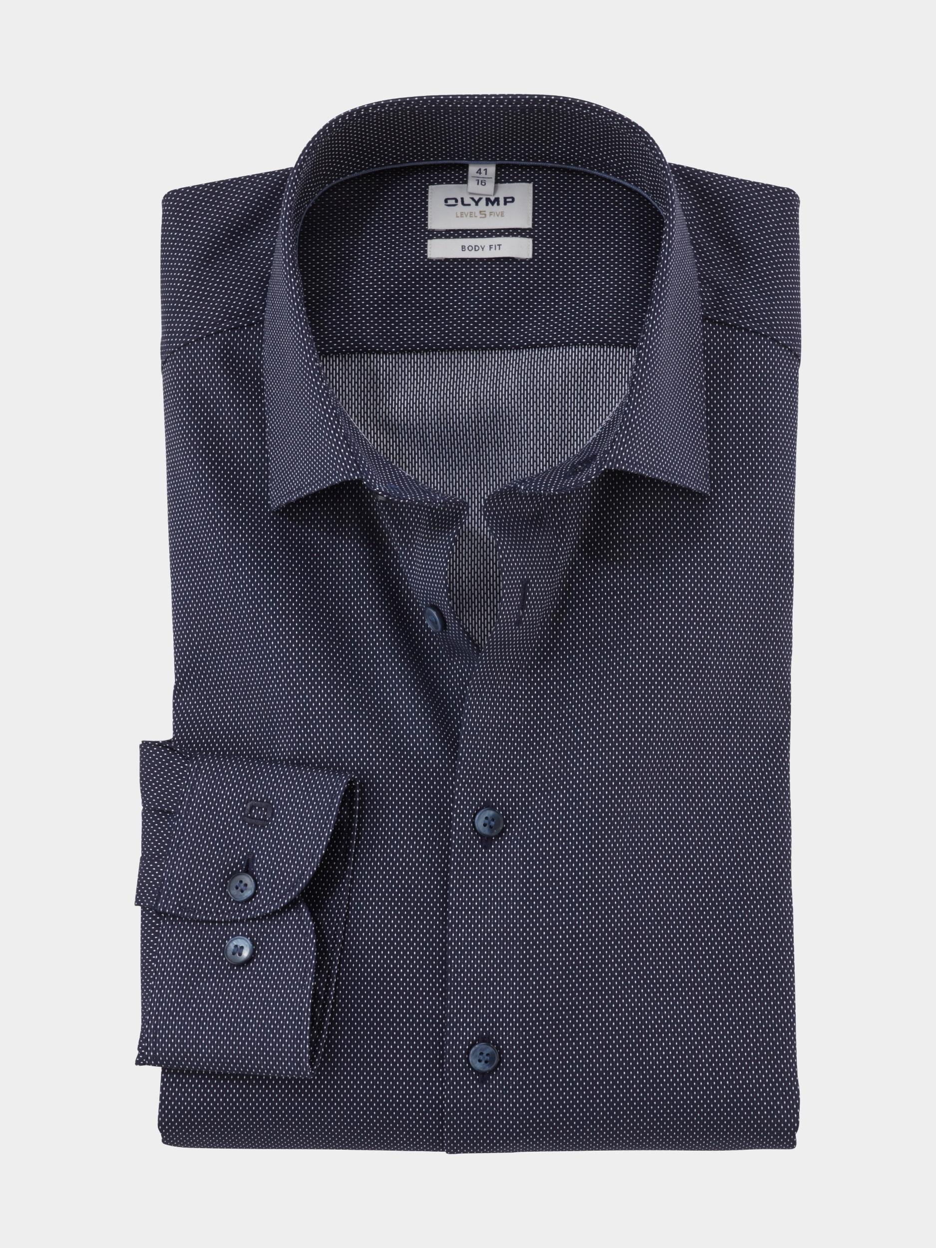 Olymp Business hemd lange mouw Blauw Level Five 210574/14