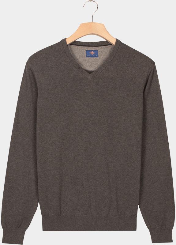 Baileys Pullover Grijs V-Neck Pullover 12gg, single 528100CCT-3/935