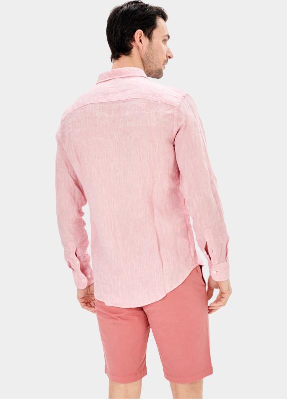 Blue Coast Overhemd heren Roze 100% linnen, regular fit 118L/0020