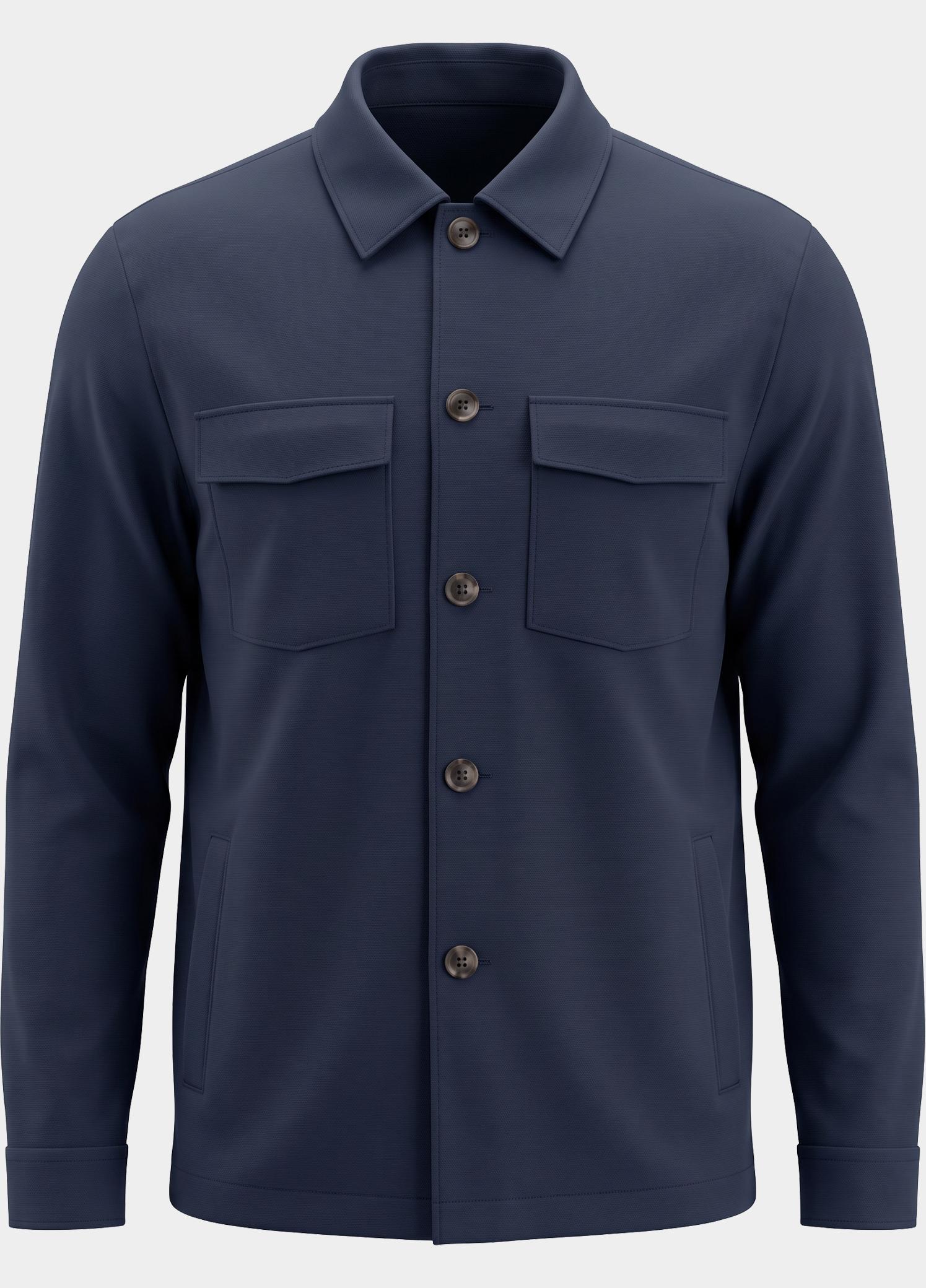 Born With Appetite Overshirt Blauw Matteo Shirtjacket BWA26314MA25/4001