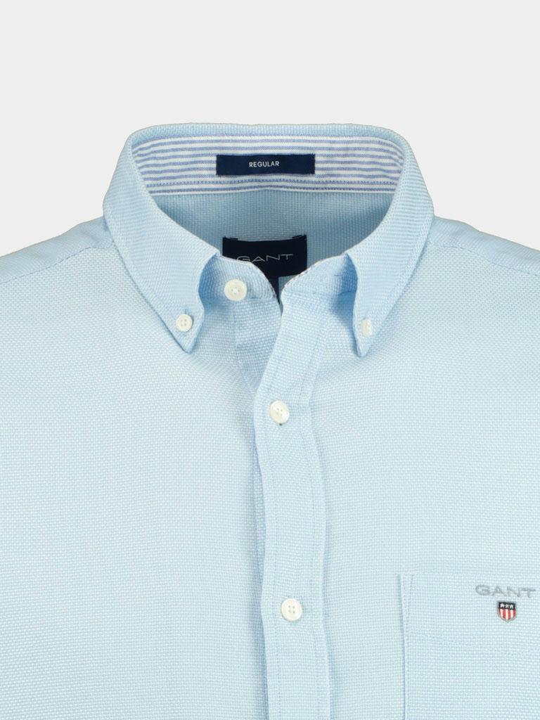 Gant Casual hemd lange mouw Blauw D1. Reg Shield Texture BD 3020070/468
