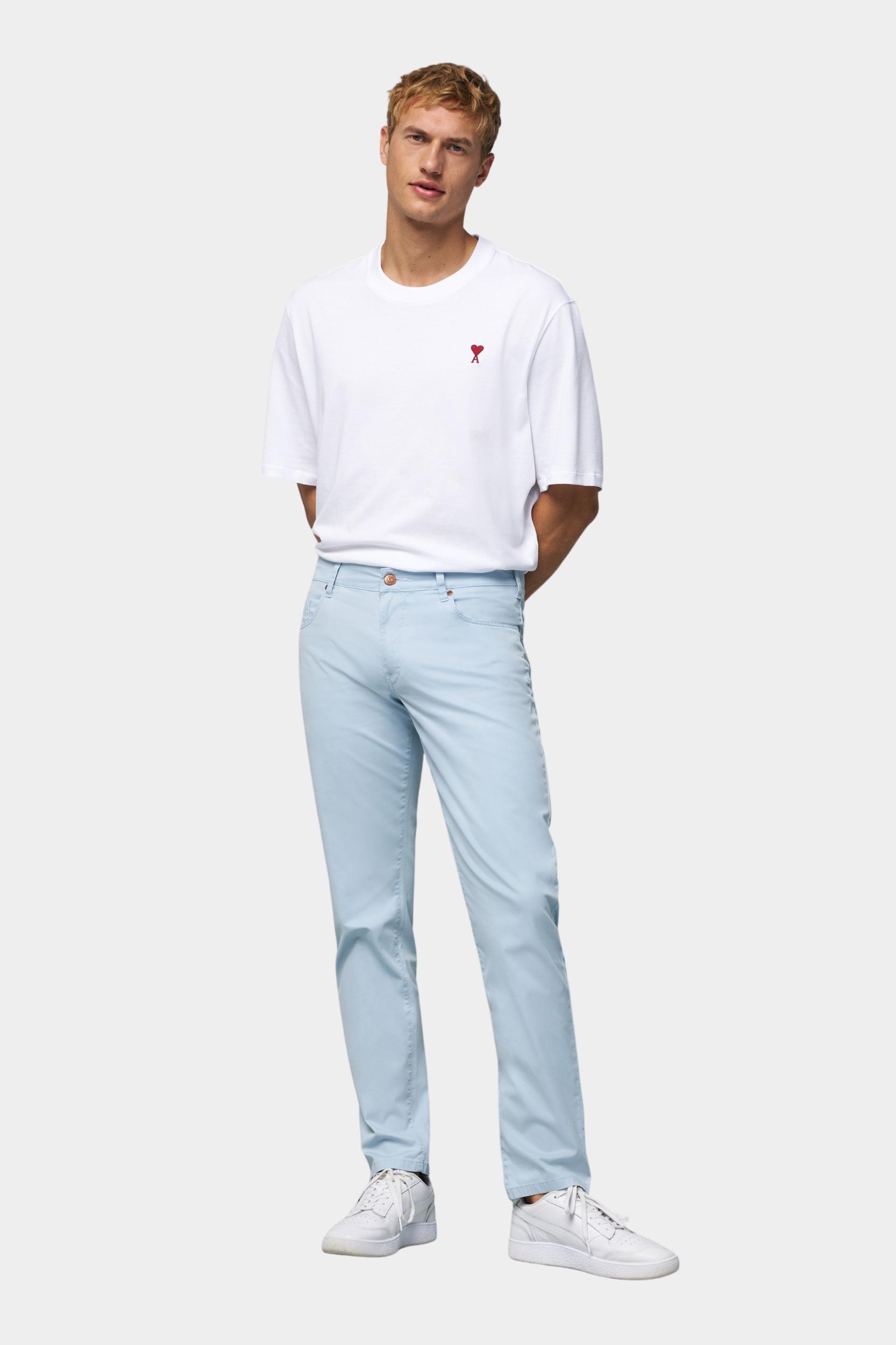Meyer Katoenen Broek Blauw SLIM Art.1-6184 3611618400/14