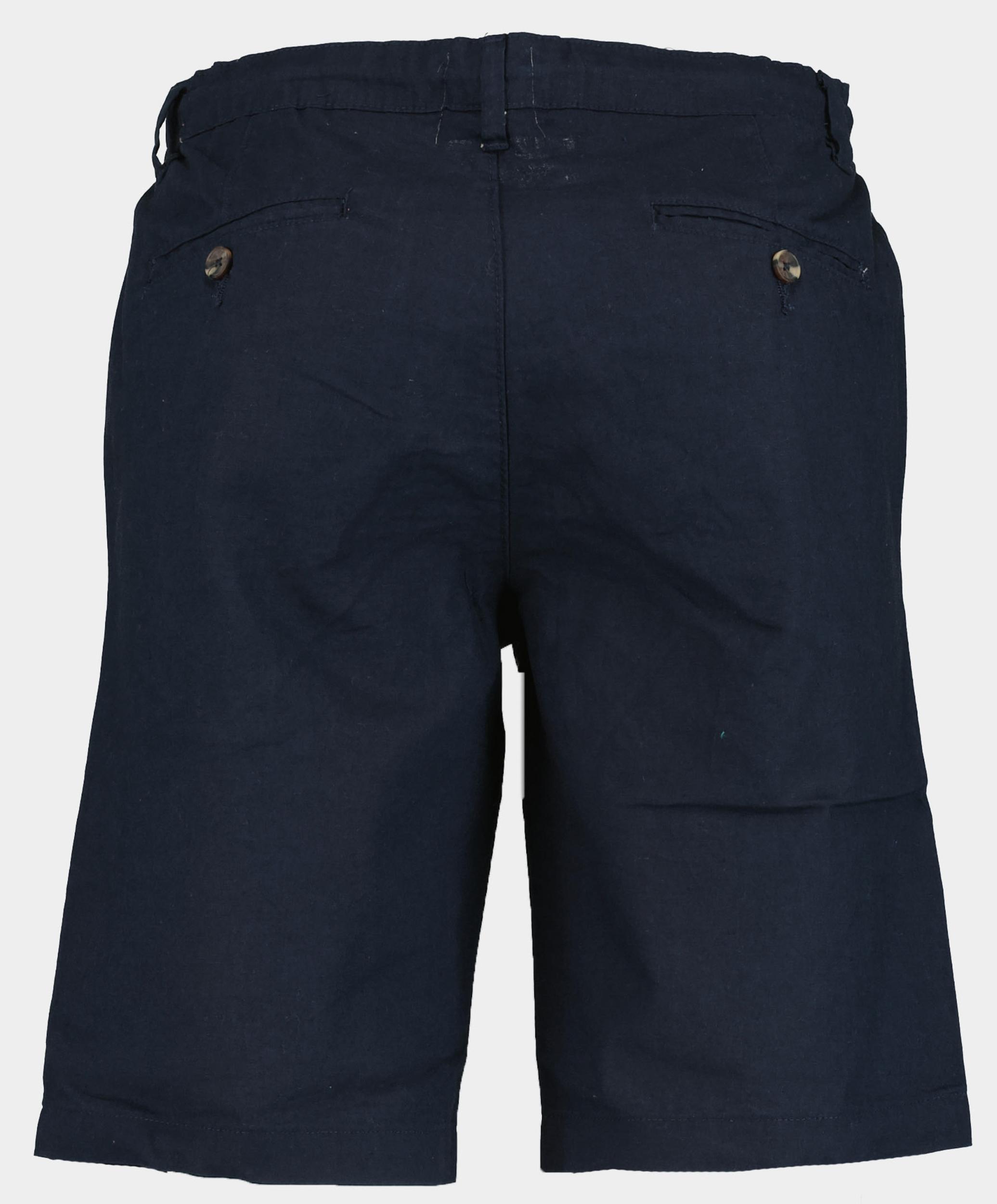 Bos Korte Broek Blauw Bermuda linnen katoen 2739425/220 Navy