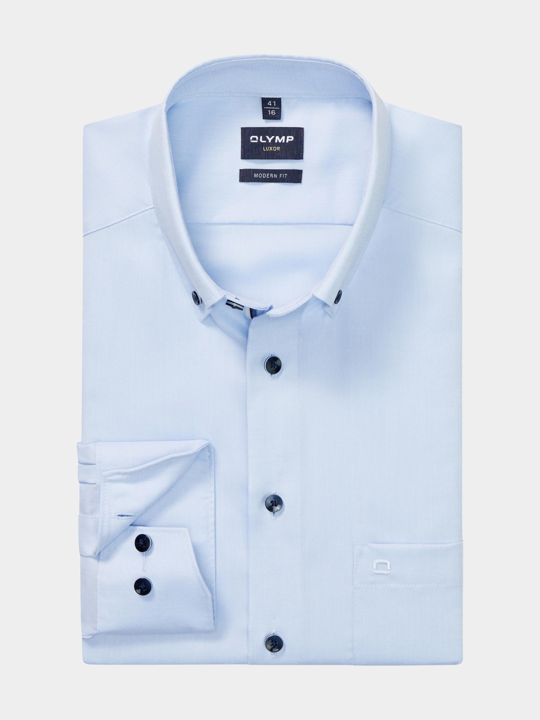 Olymp Business hemd lange mouw Blauw Luxor 121684/10