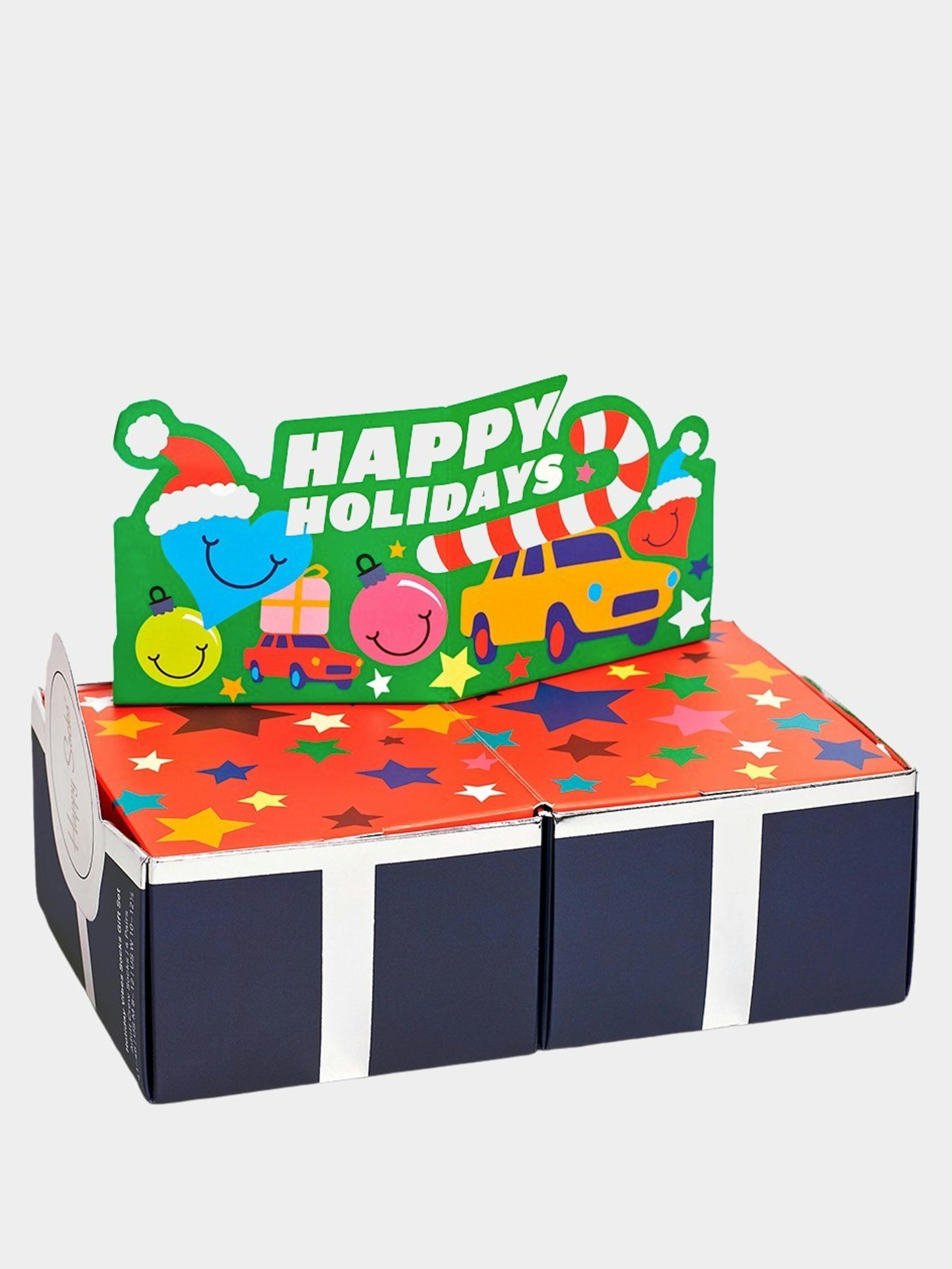 Happy Socks Cadeaubox Sokken Multi 4-Pack Holiday Vibes Gift Set XHBG09/4300