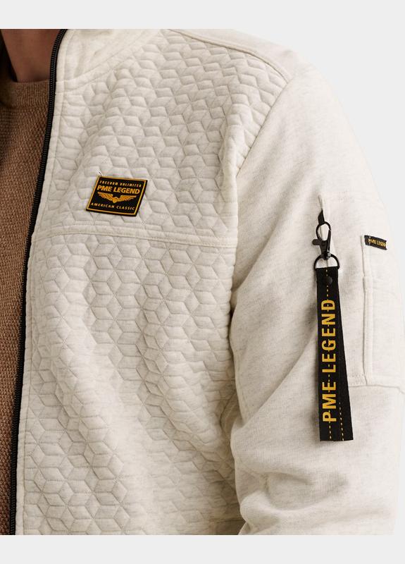 PME Legend Vest Beige Zip jacket jacquard interlock PSW2602475/910