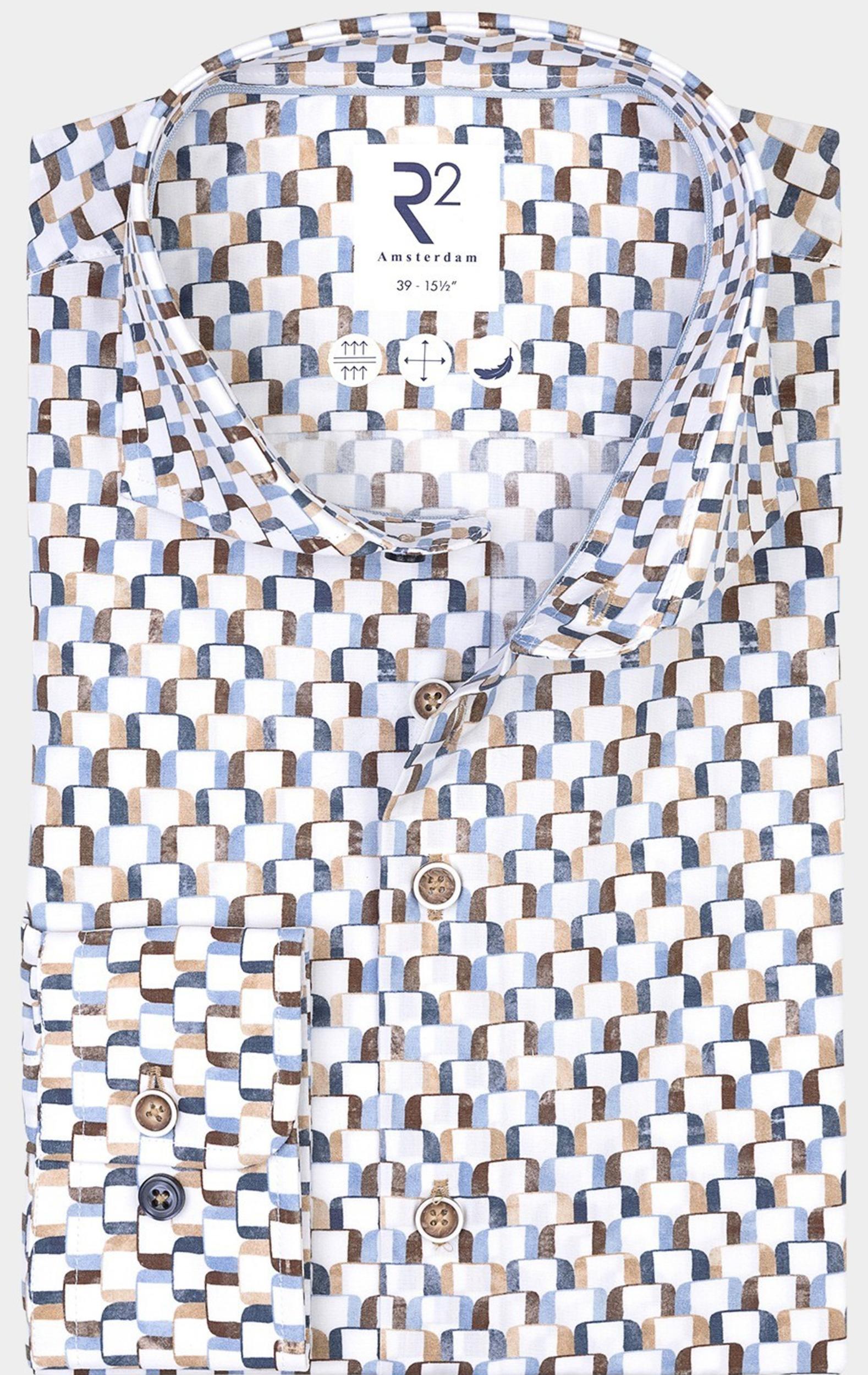 R2 Amsterdam Casual hemd lange mouw Blauw Widespread 128.WSP.068/014