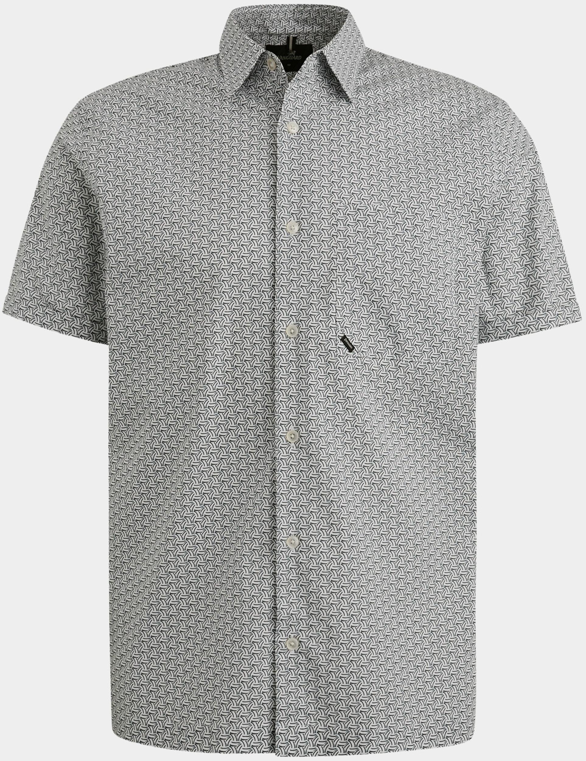 Vanguard Casual hemd korte mouw Blauw Short Sleeve Shirt Print on P VSIS2503231/7004