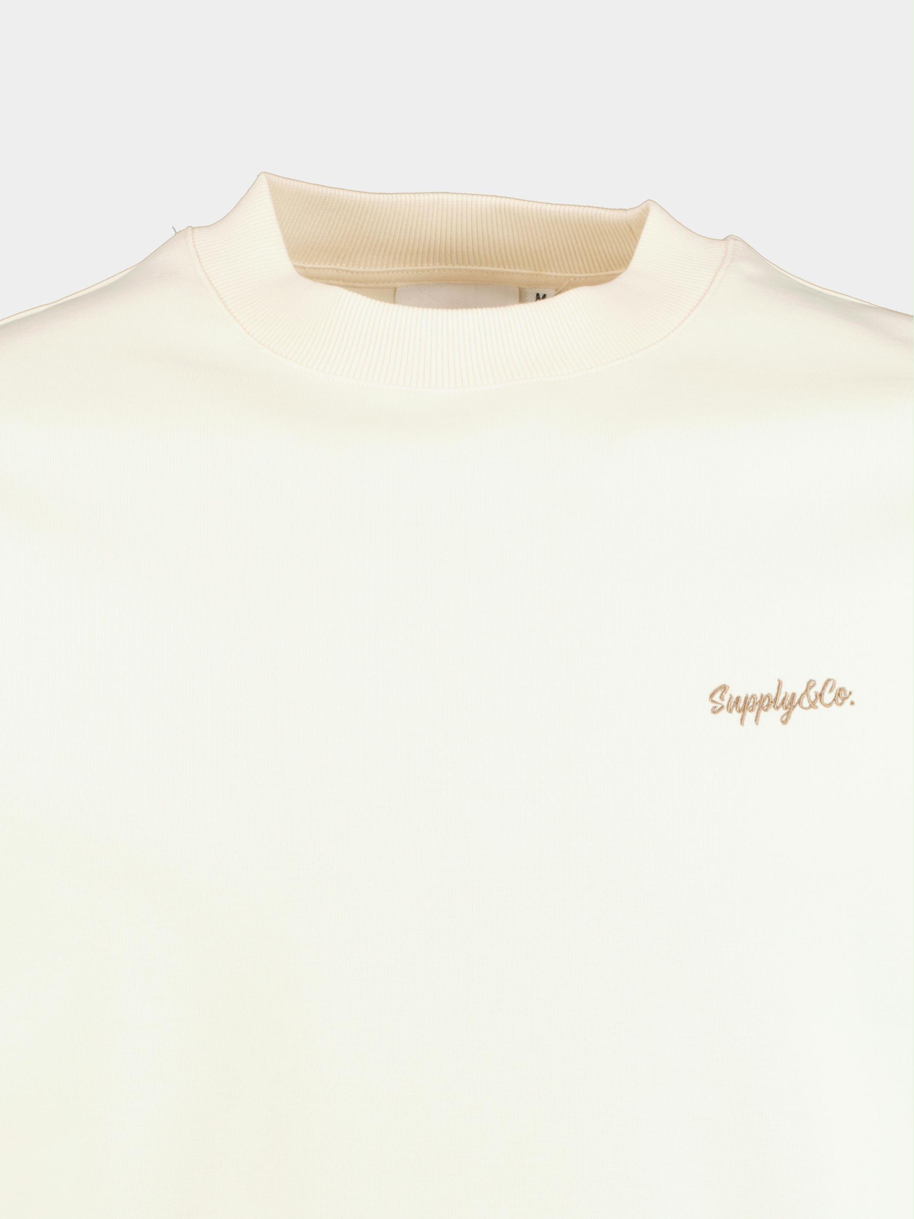 Supply & Co. T-shirt korte mouw Beige Ylwa Heavy Tee Backprint 23108YL06/150 off-white