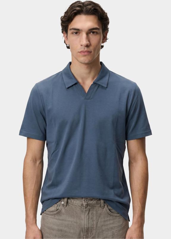 Bos Polo korte mouw Blauw Riva kraag 5912.426/261