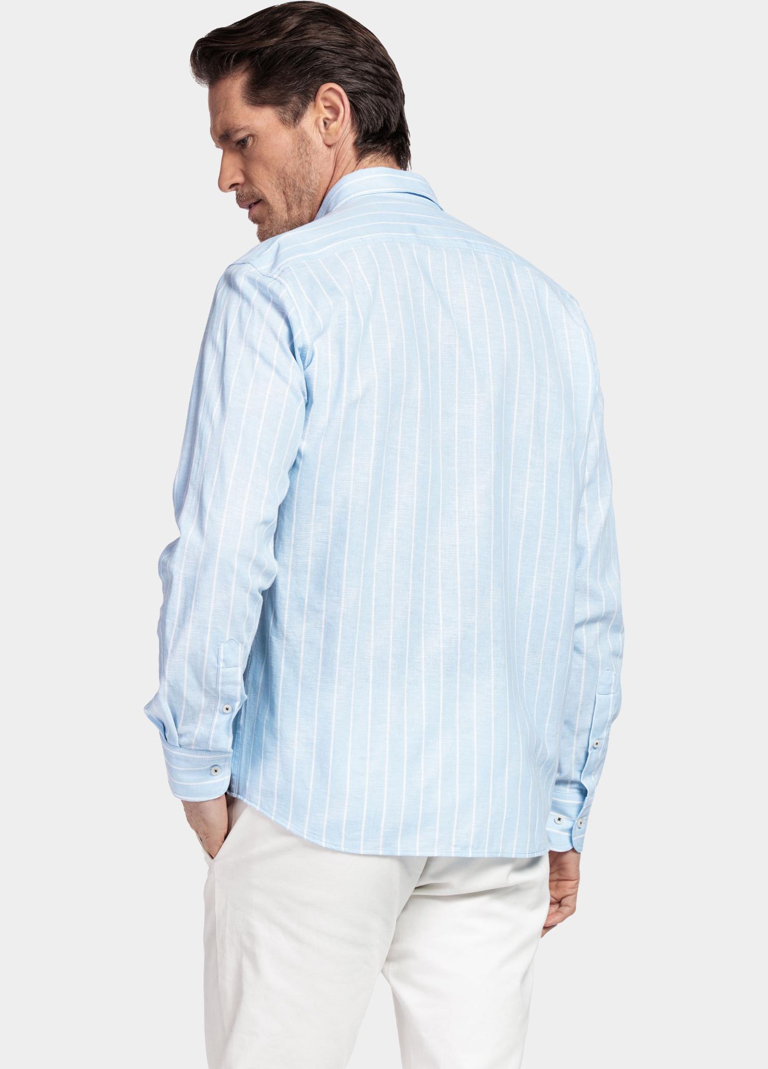 Giordano Overhemd heren Blauw Brando Long Sleeve Button Dow 617103/61
