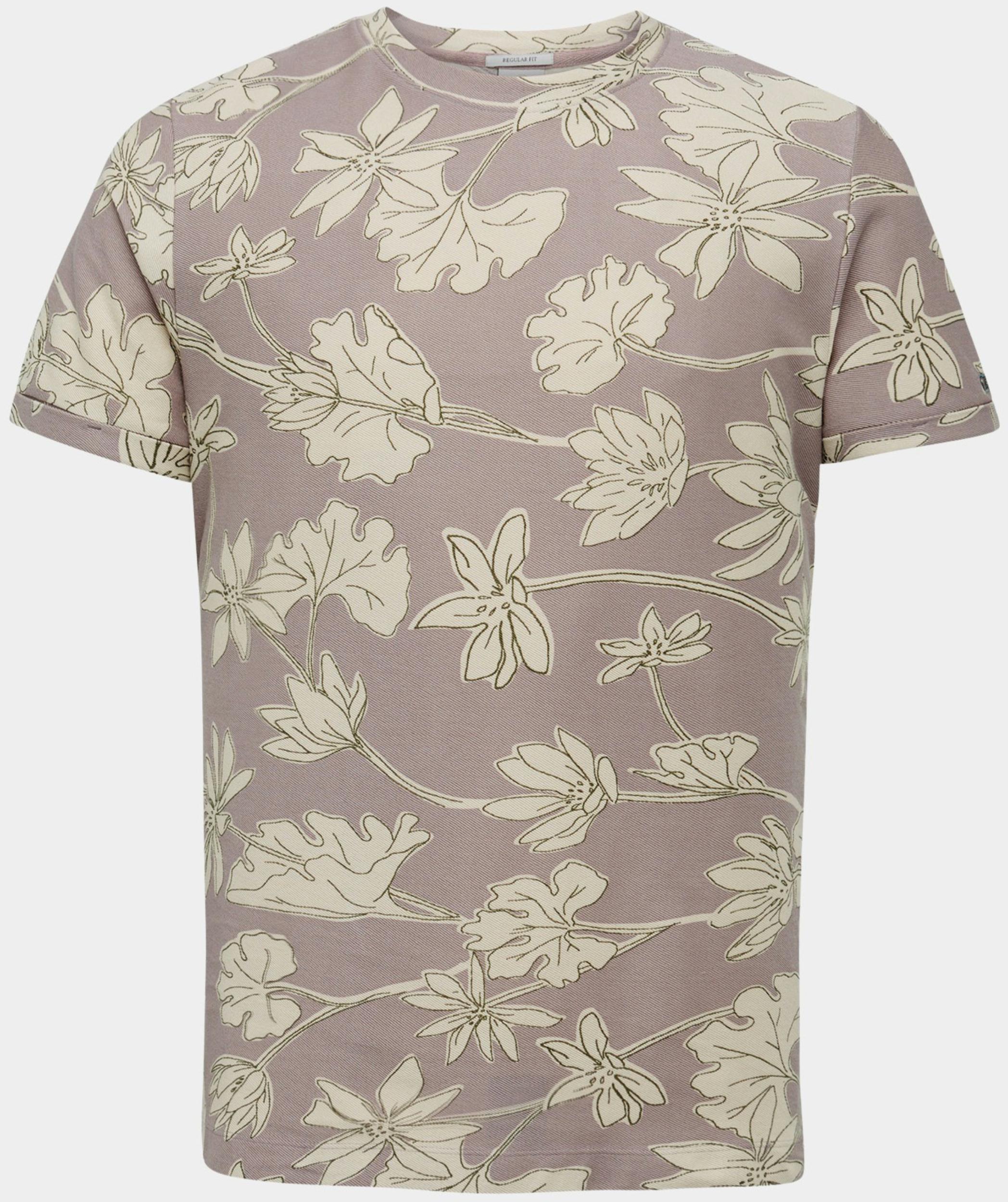 Cast Iron T-shirt korte mouw Paars Short sleeve r-neck regular f CTSS2303564/4319