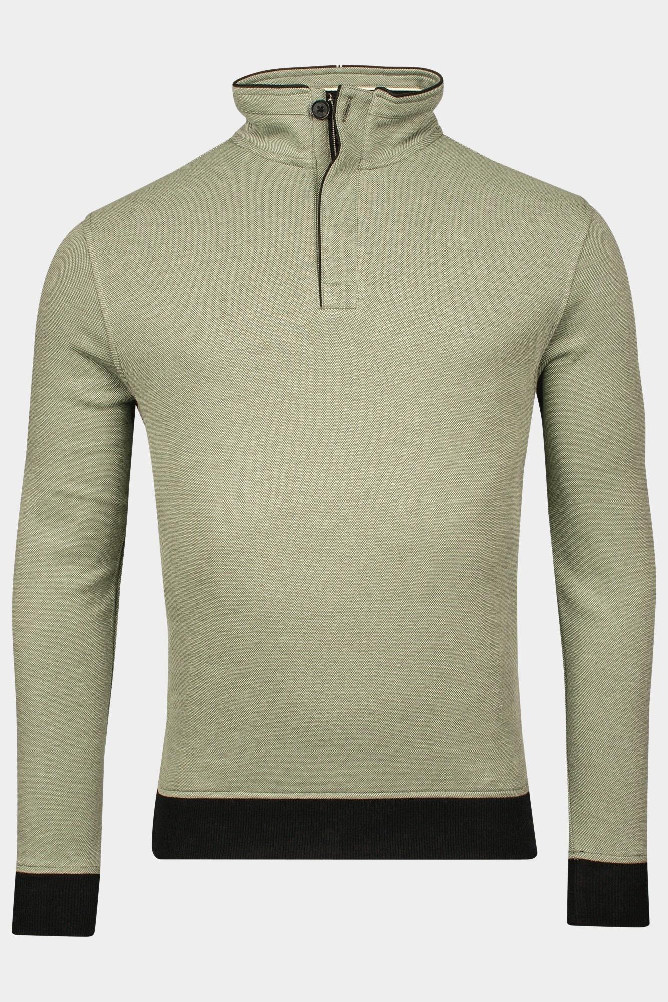 Baileys Half Zip Groen Sweatshirt 1/2 Zip  2-tone ox 513188/74