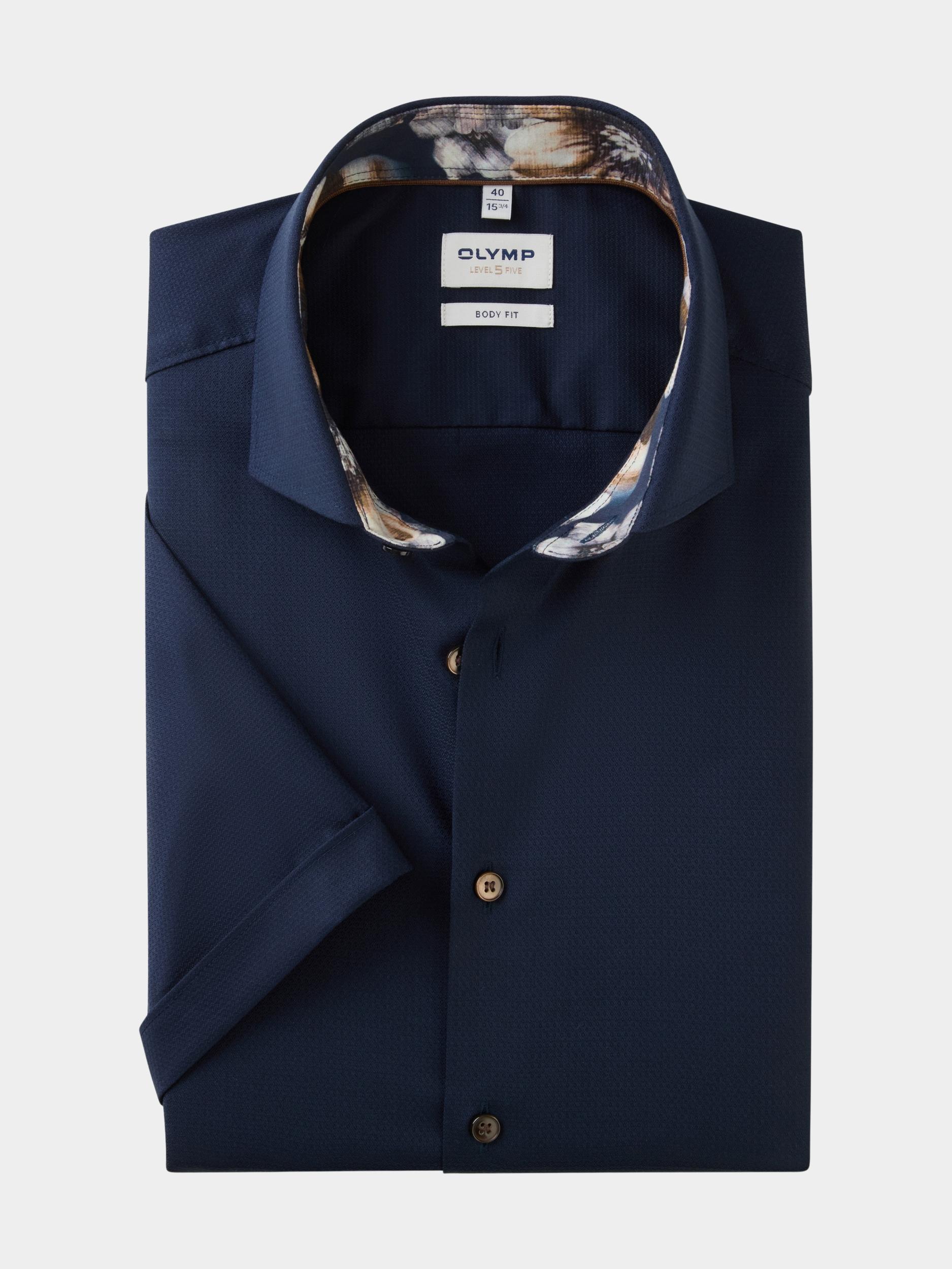Olymp Business hemd korte mouw Blauw Level Five 209672/18