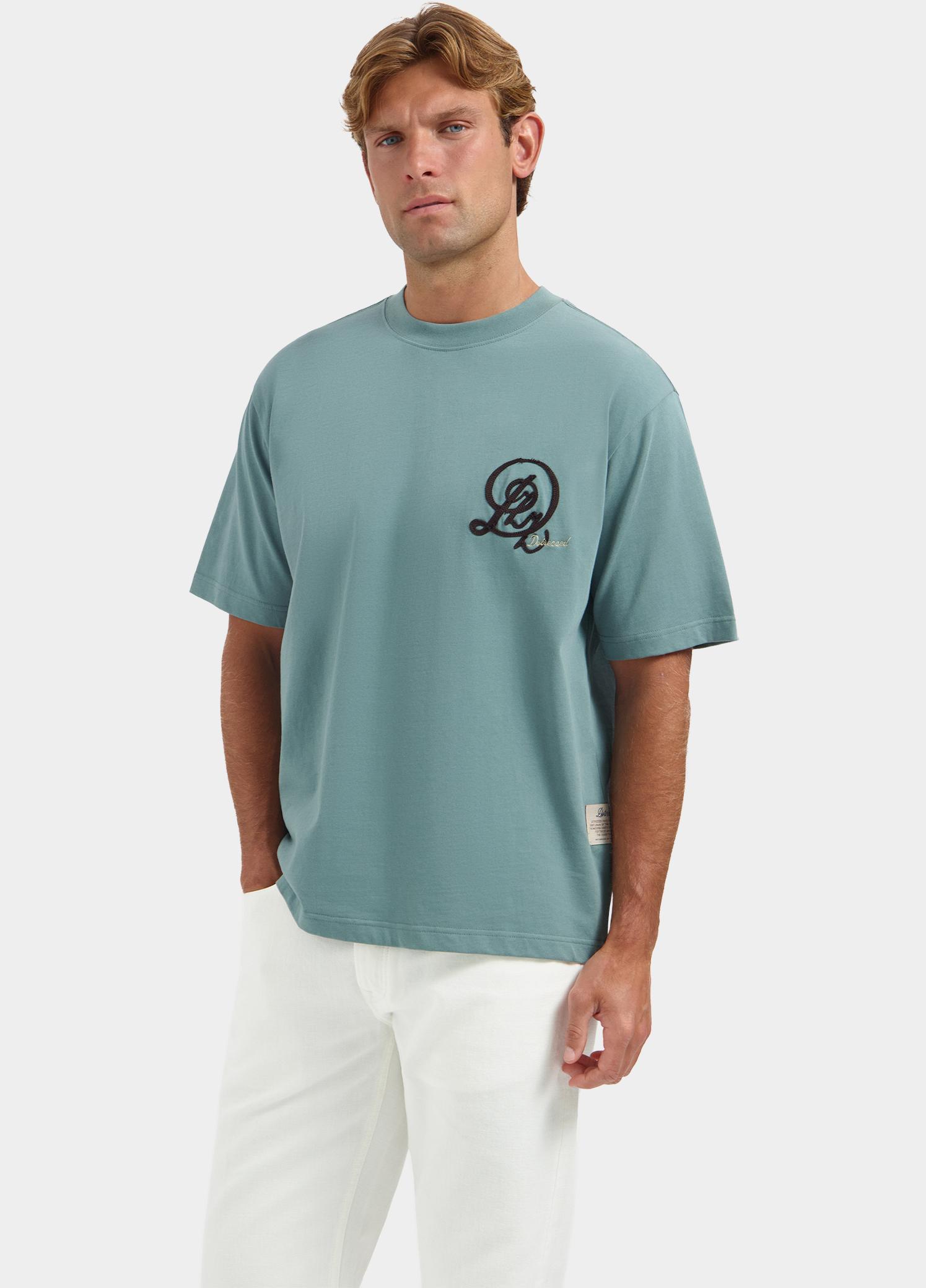 Dstrezzed T-shirt heren Blauw Collin Artwork 203550/617