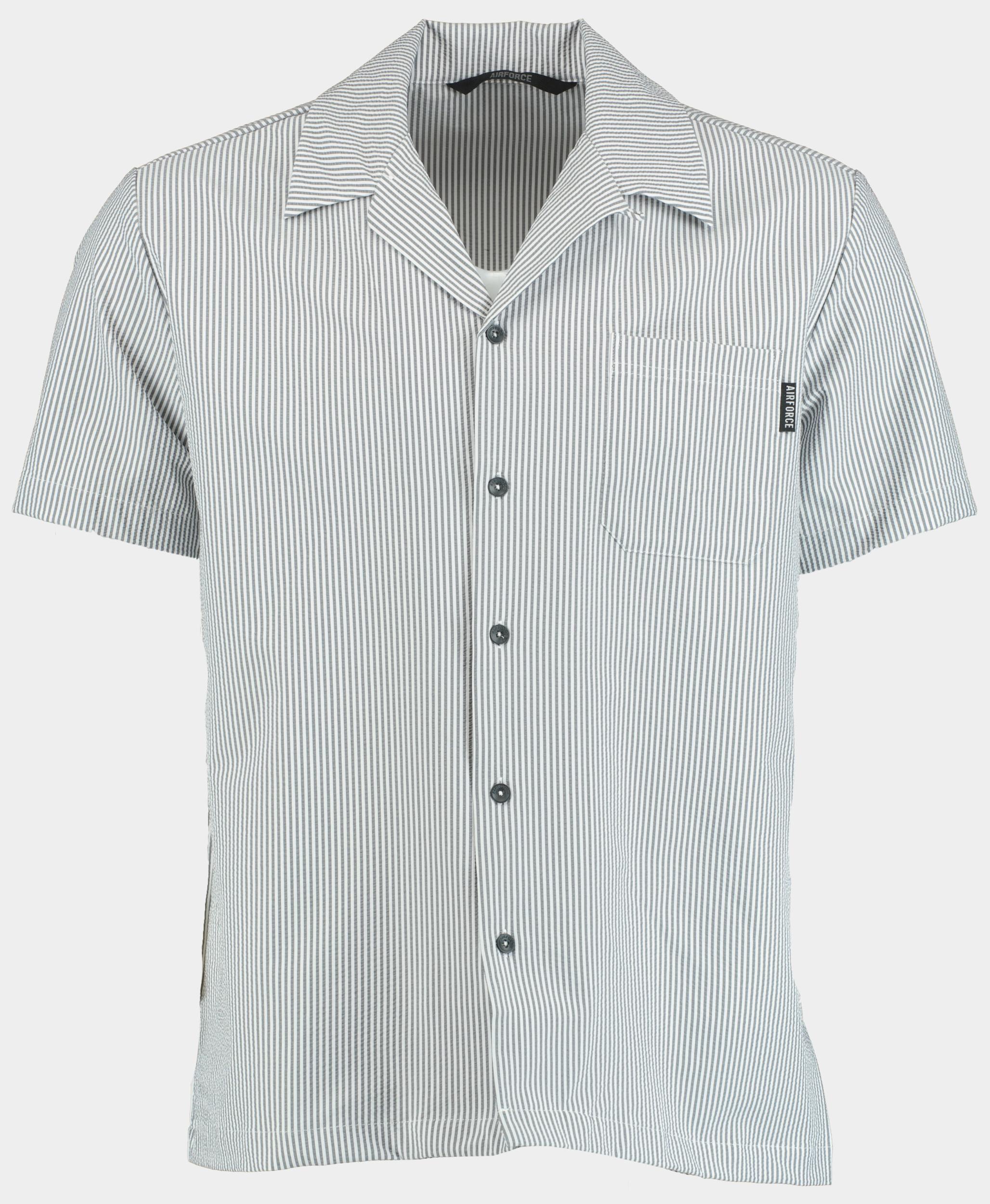 Airforce Polo korte mouw Wit Seersucker polo shirt HRM1187/100\552