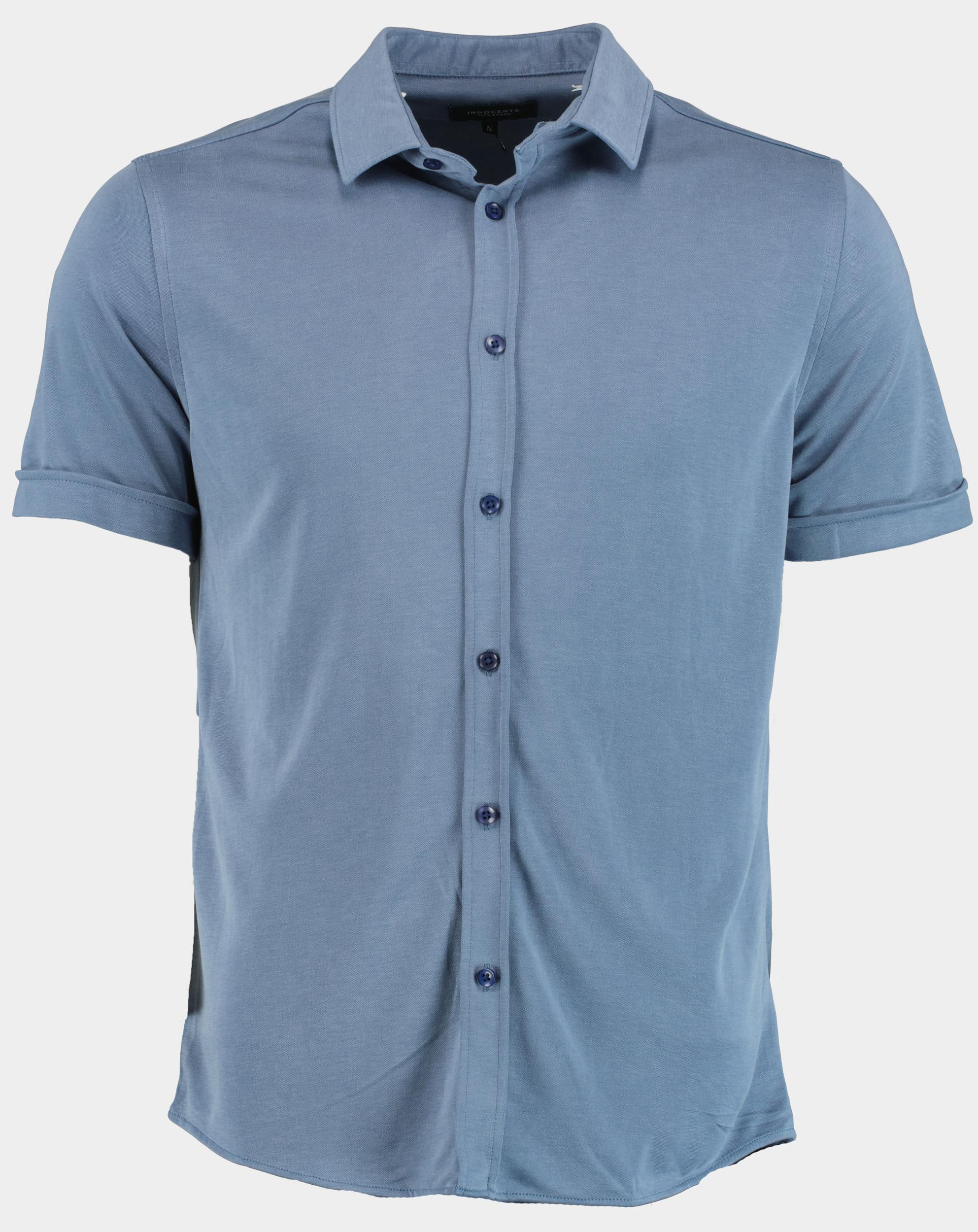 Bos Casual hemd korte mouw Blauw easy care kwaliteit 3507/blue