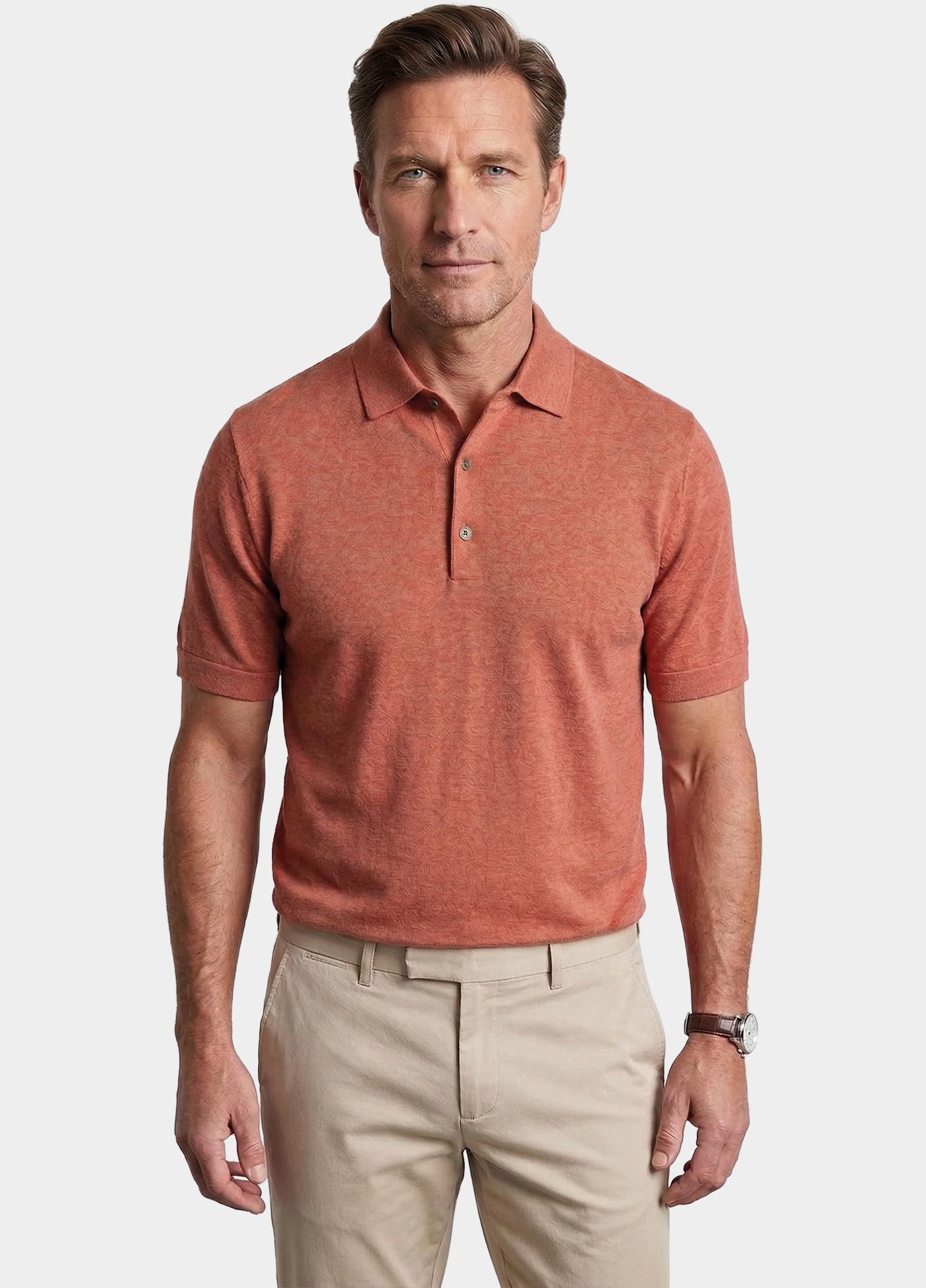 Baileys Polo heren Oranje Polo knitted-SS Polo Collar 1 615788/355