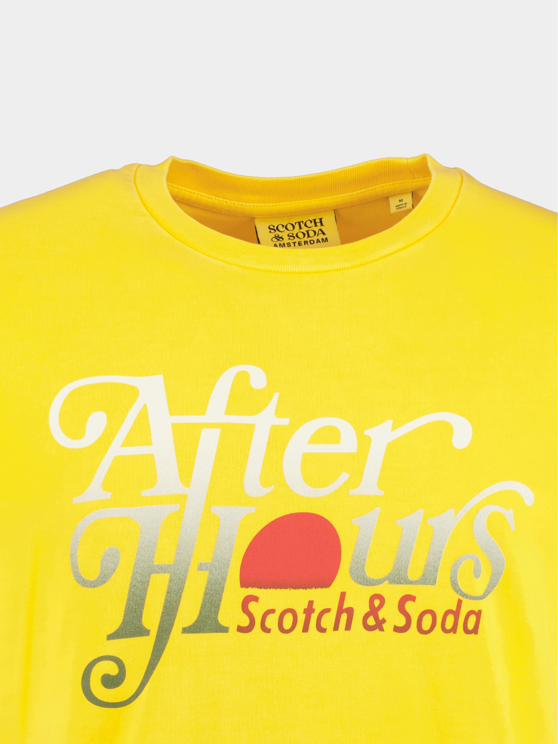 Scotch & Soda T-shirt korte mouw Geel After Hours Garment Dye T-shir 173031/6209