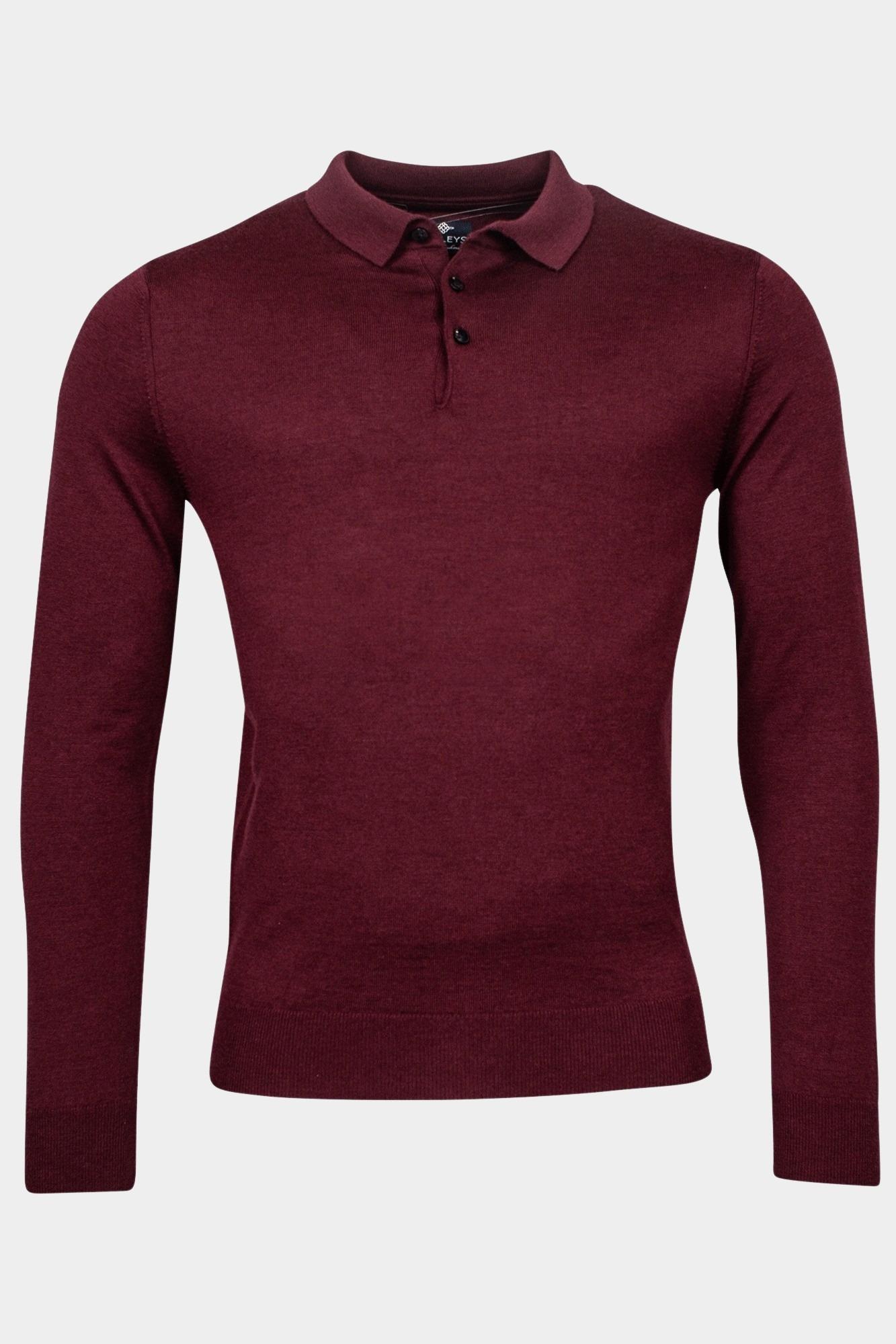 Polo lange mouw paars pullover polo collar placke 420063 59