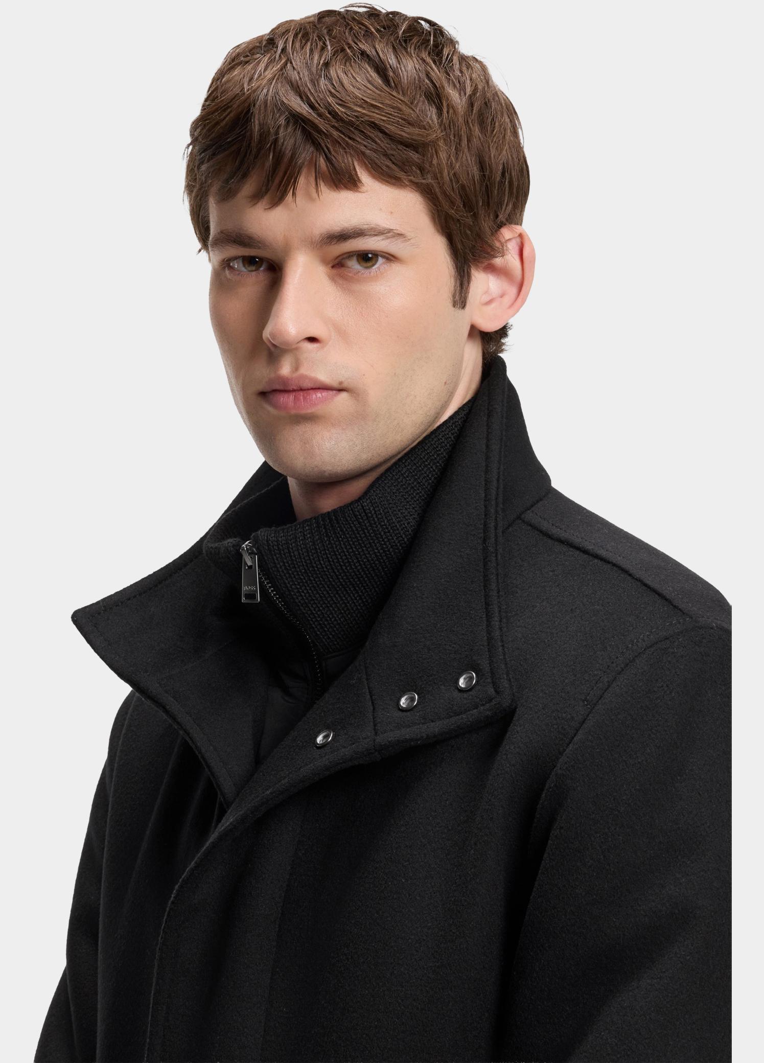 BOSS Black Wollen Jas Zwart H-Coxtan-Bib-264 10273687 01 50571529/001