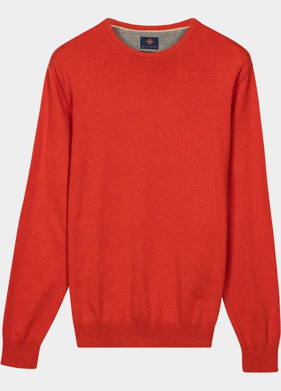 Baileys Pullover heren Oranje Crew Neck Pullover  with low 618200/345