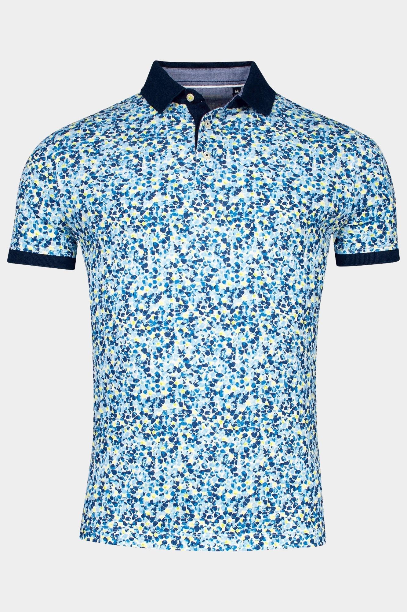 Baileys Polo korte mouw Groen Poloshirt Pique all over prin 415226/76