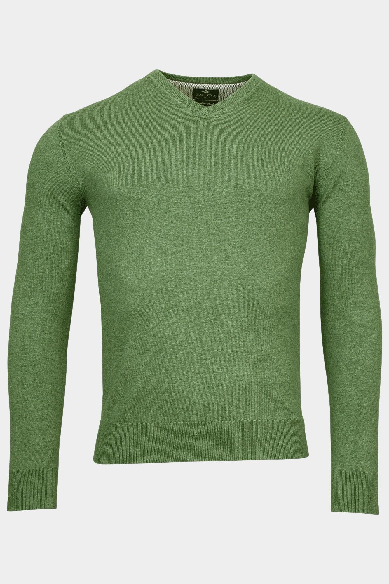 Baileys Pullover Groen V-Neck Pullover 12gg singel k 418100/725