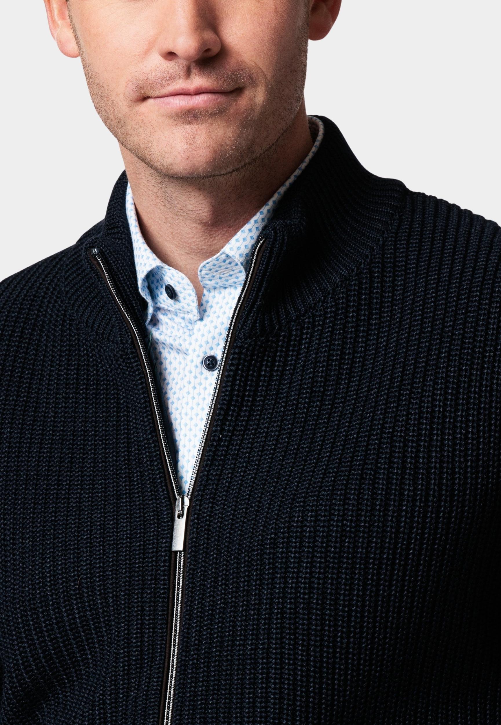 Baileys Vest Blauw Cardigan Zip  half cardigan s 322124/60