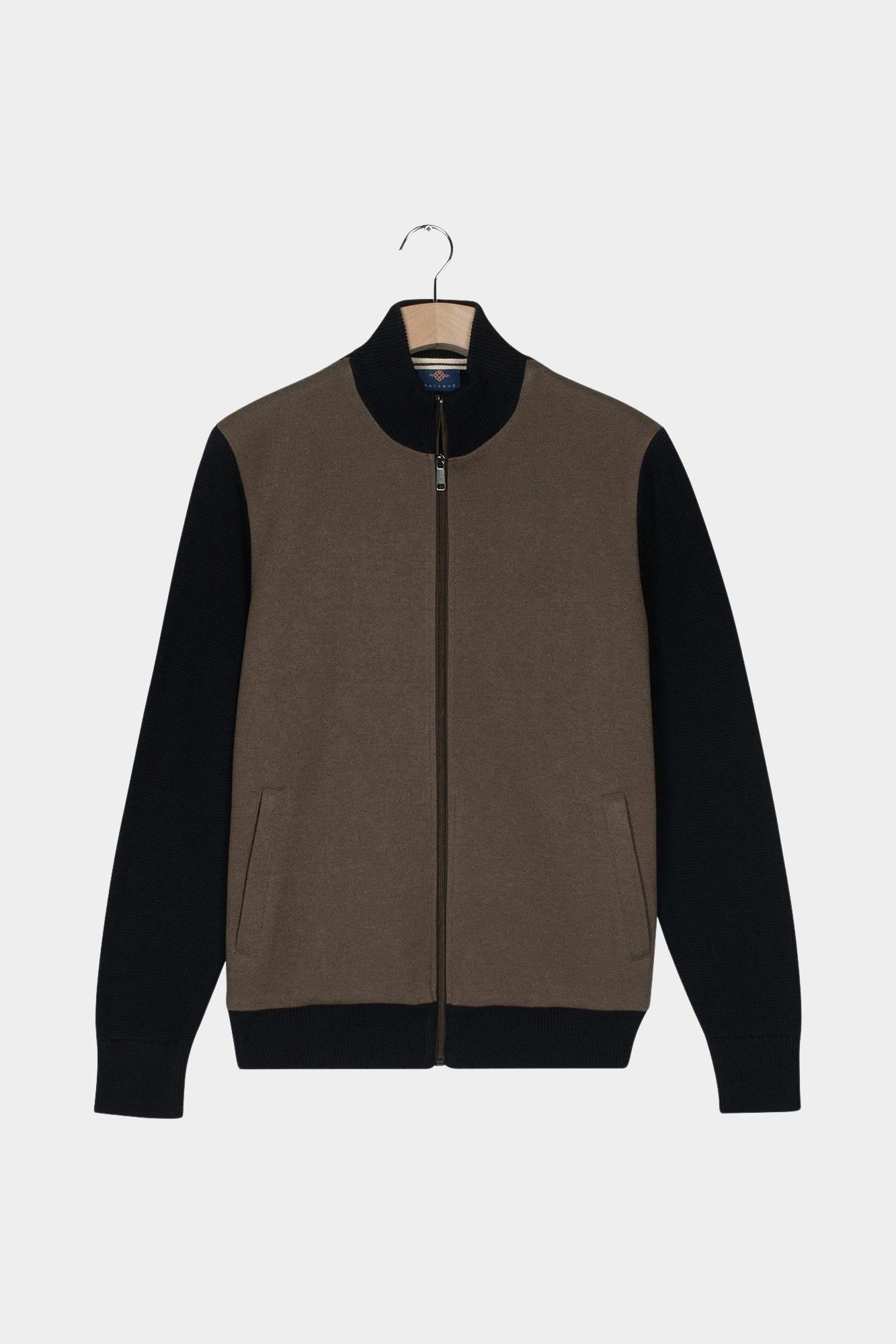 Baileys Vest Bruin Cardigan Zip  front soft flan 522093/87