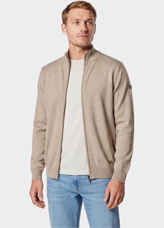 Baileys Vest heren Beige Cardigan Zip 612080/86