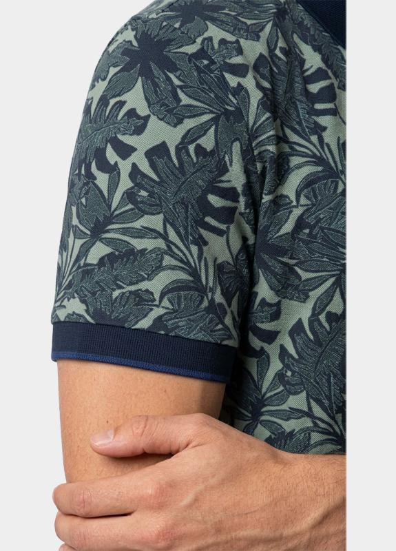 Baileys Polo heren Groen Poloshirt 2-tone Pique, Print 615233/73