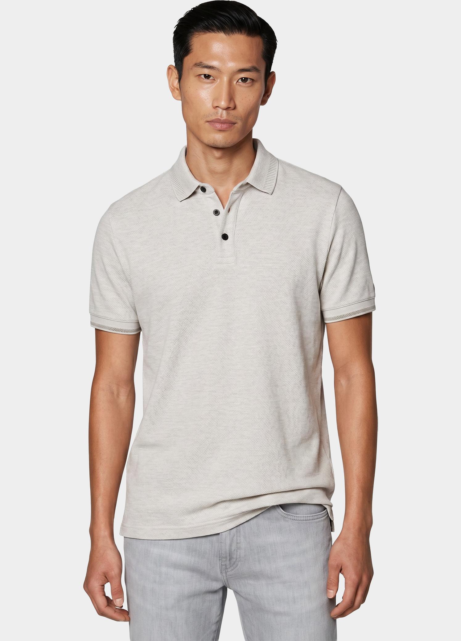 Cast Iron Polo korte mouw Beige Short sleeve polo slim fit po CPSS2606864/911