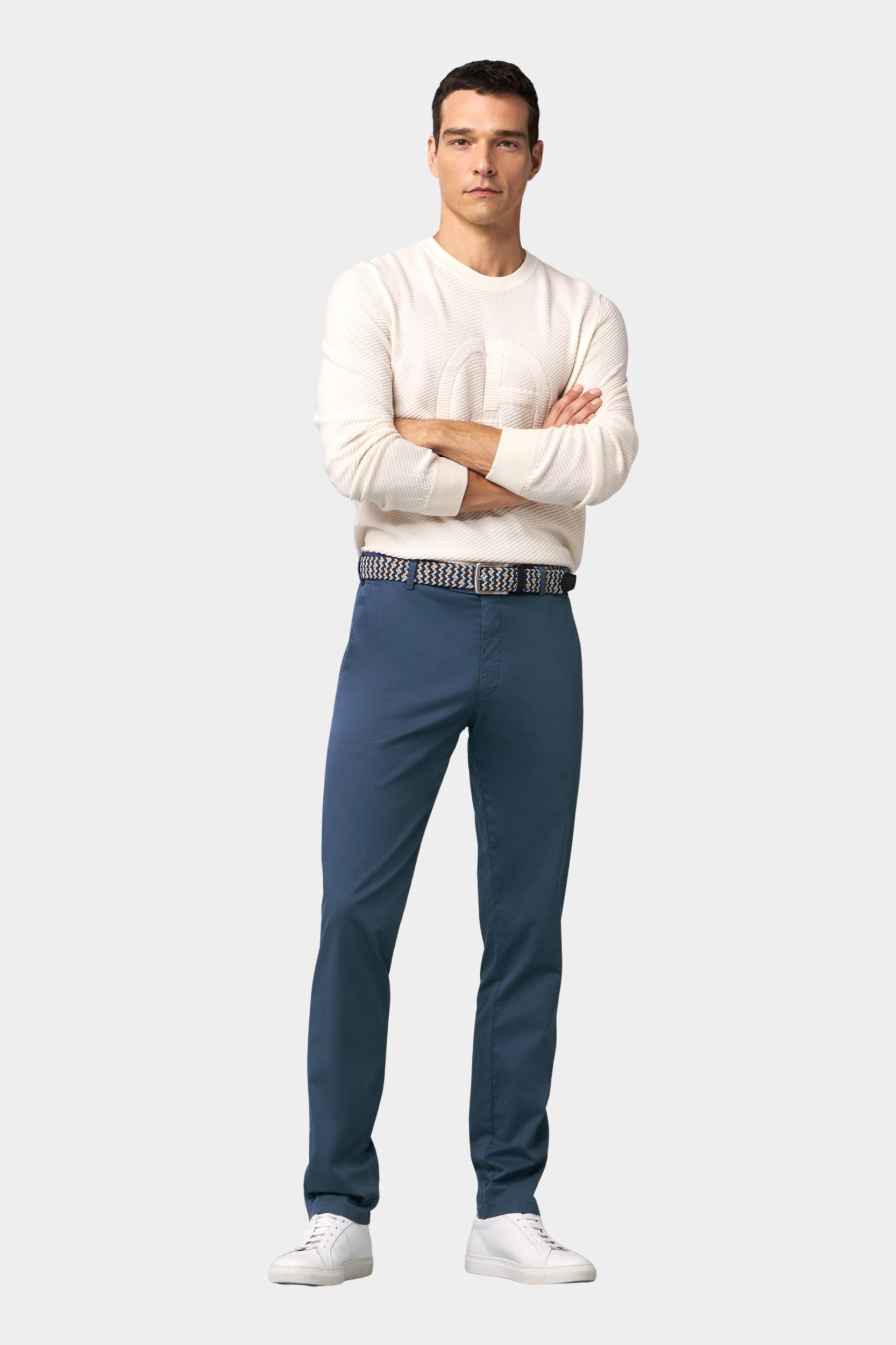 Meyer Katoenen Broek Blauw TOKYO Art.1-5062 2581506200/15