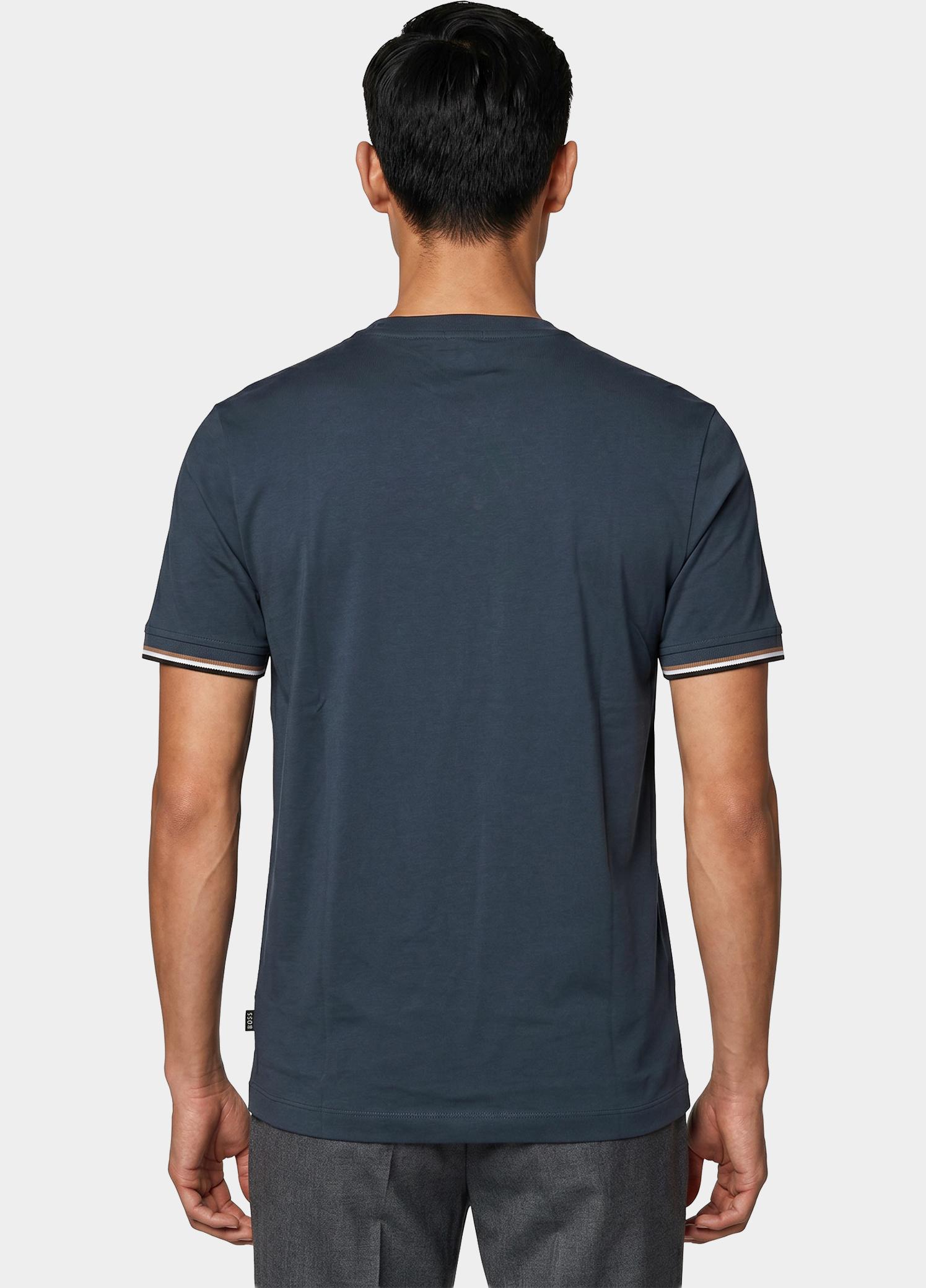 BOSS Black T-shirt heren Blauw Thompson 04 10236129 01 50501097/468